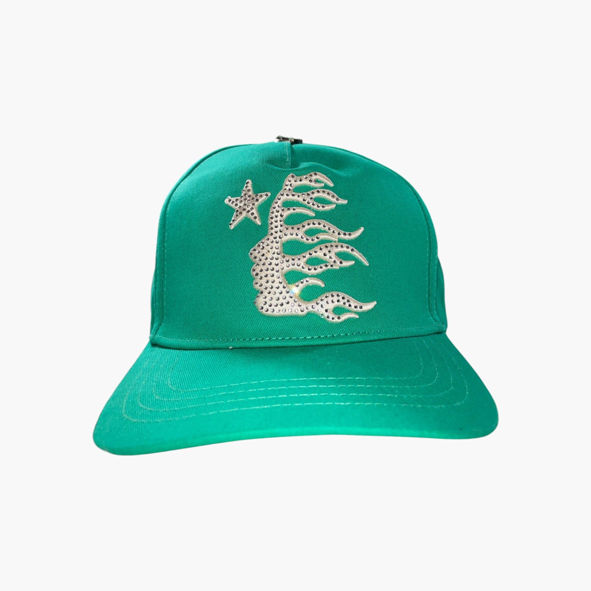 Hellstar Rhinestone Green Cap