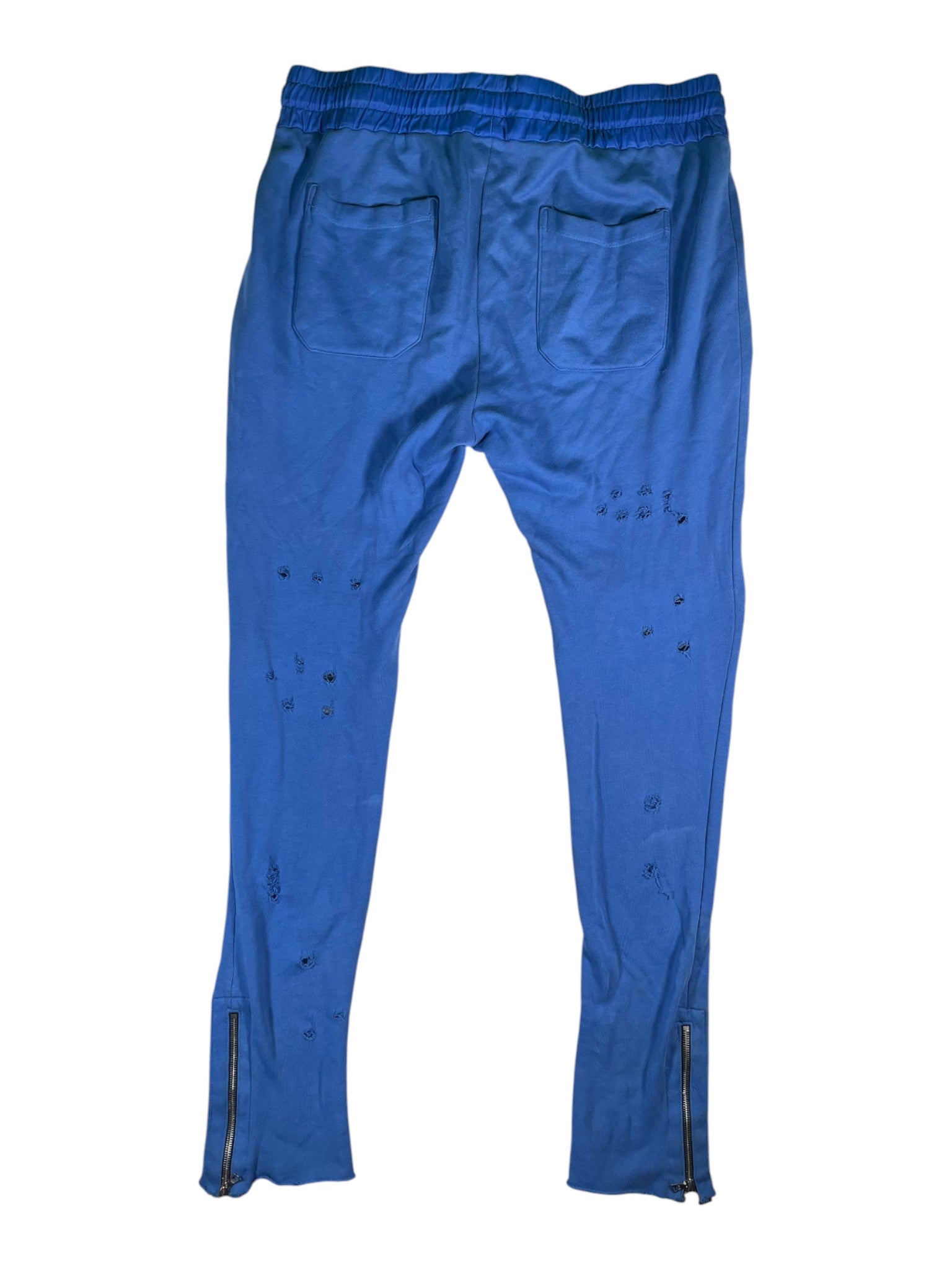 Amiri MX1 Blue Distressed Sweats