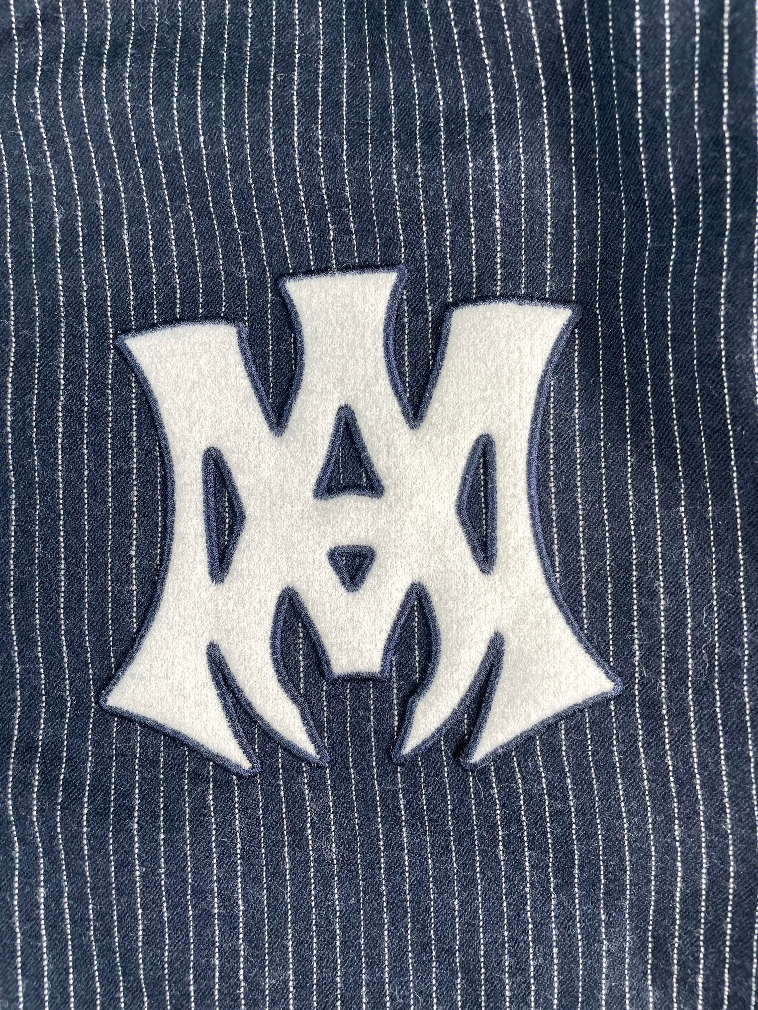 Amiri Hollywood MA Logo Navy Varsity Jacket