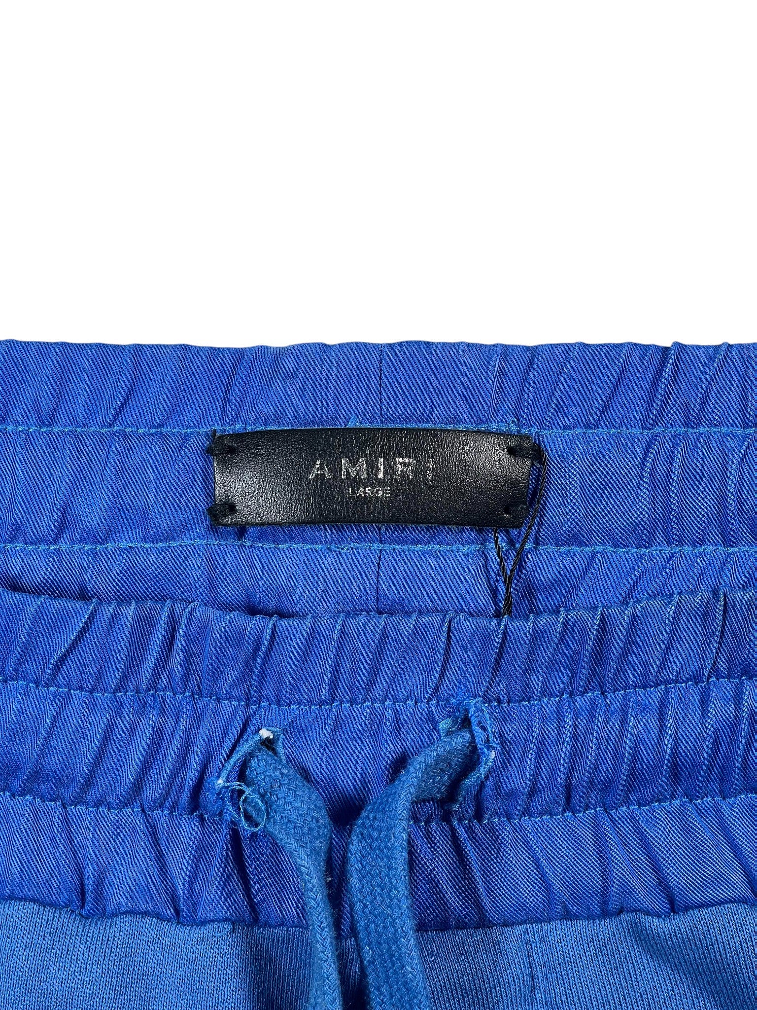 Amiri MX1 Blue Distressed Sweats