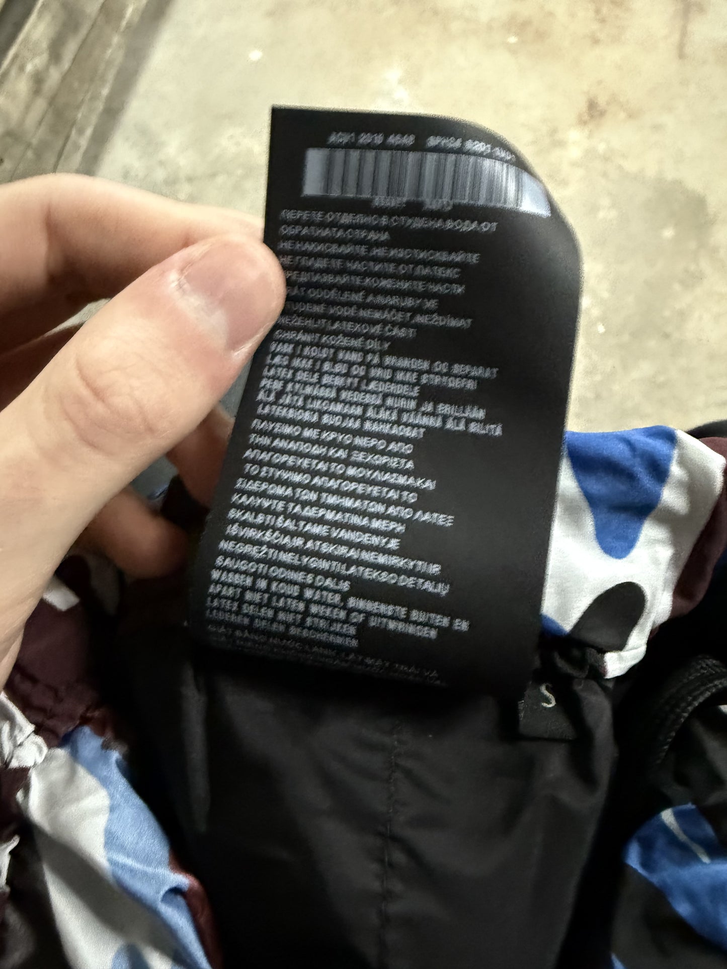 Prada Camo Blue Track Pants Used Small