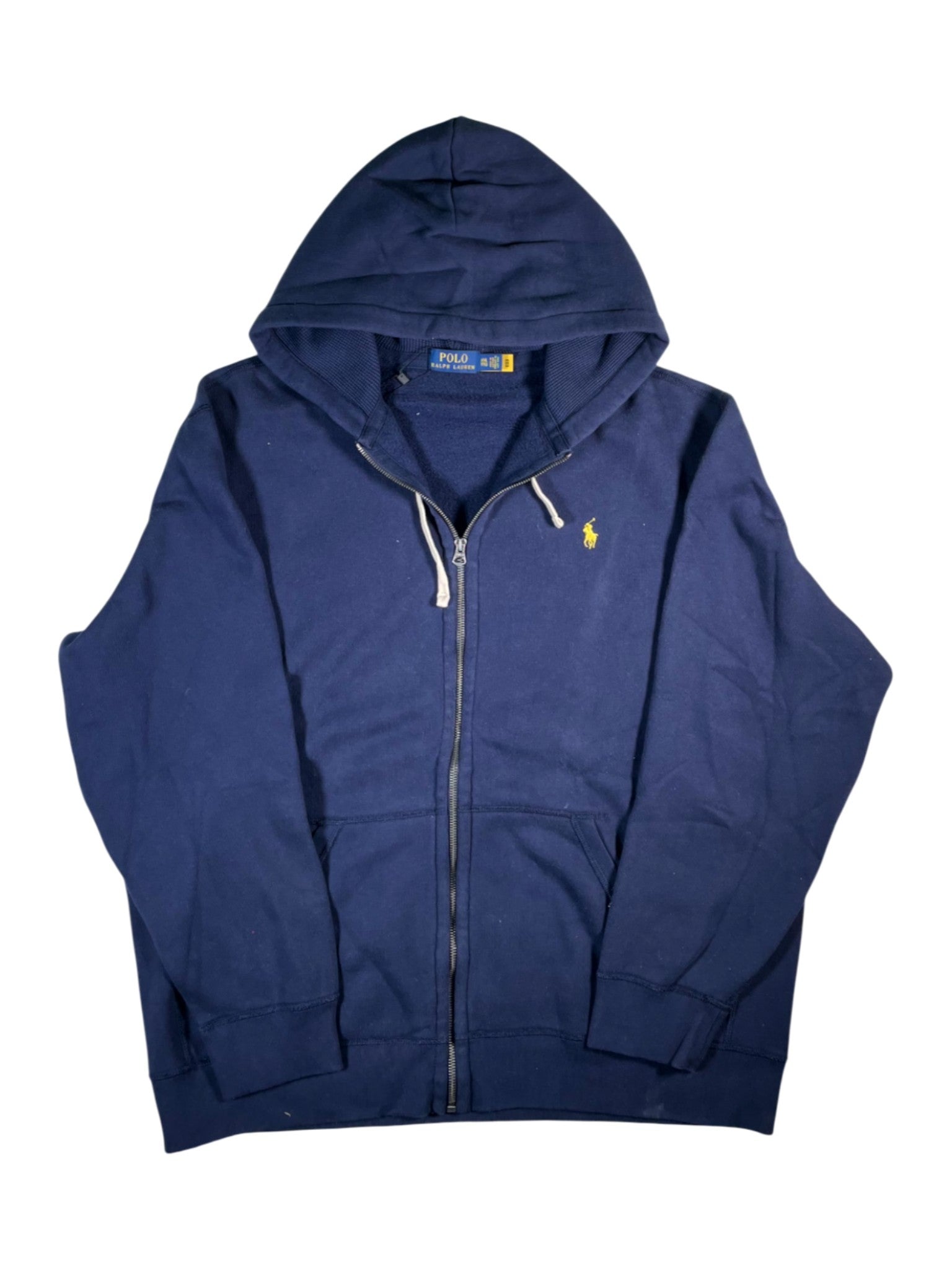 Polo Zip Up Navy & Yellow Hoodie