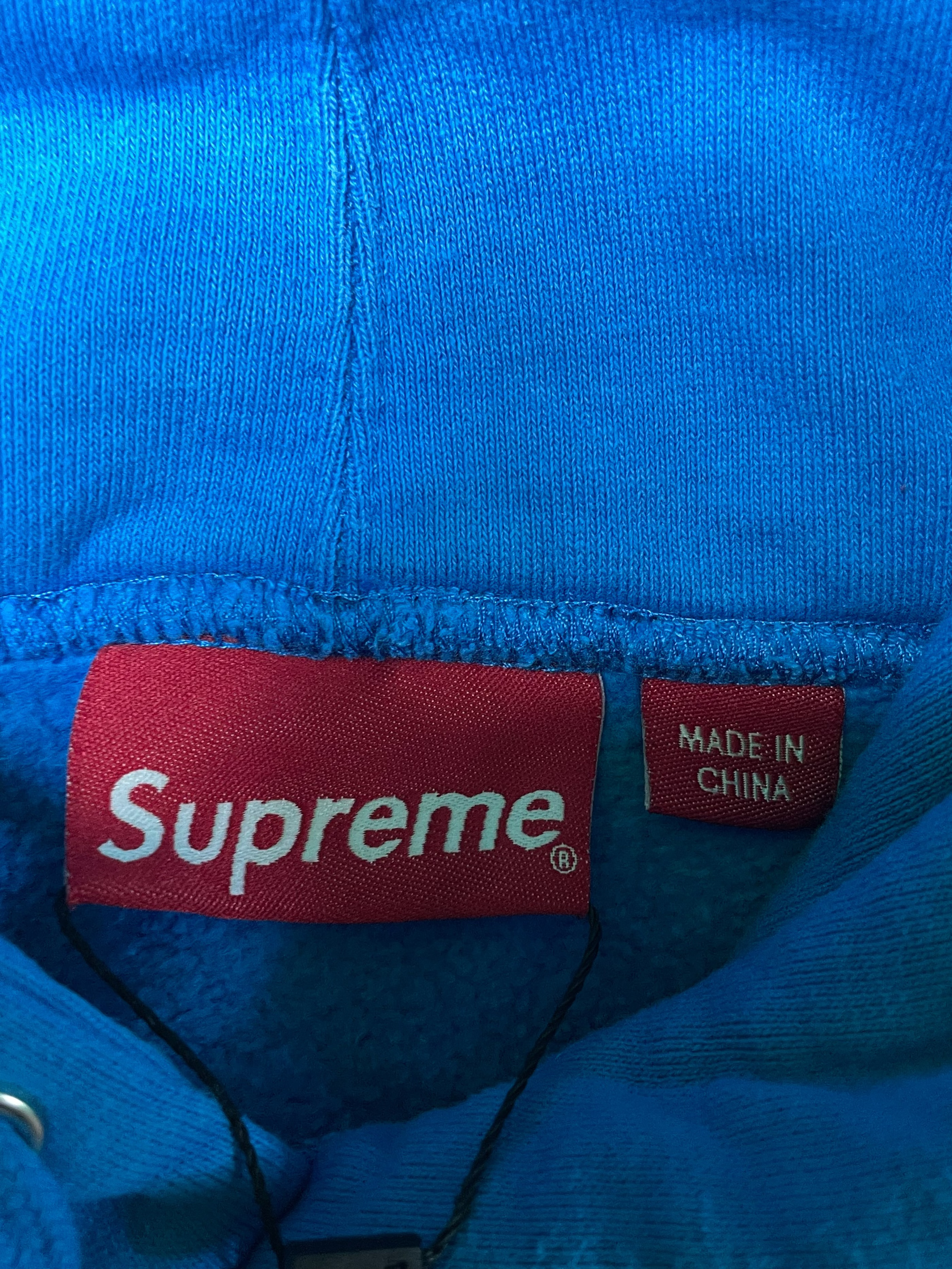 Supreme Sleeve Logo Blue & Red Hoodie