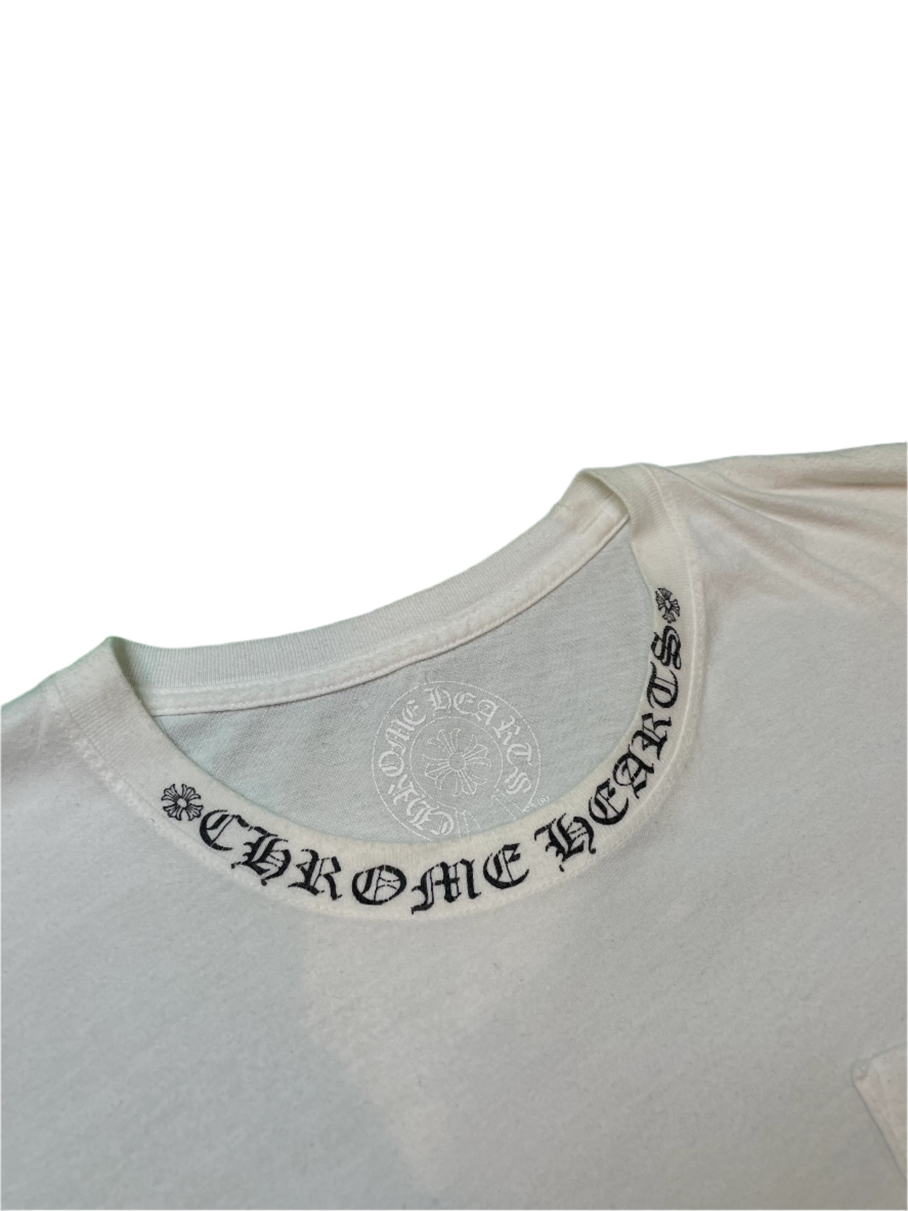 Chrome Hearts Neck Logo White Tee
