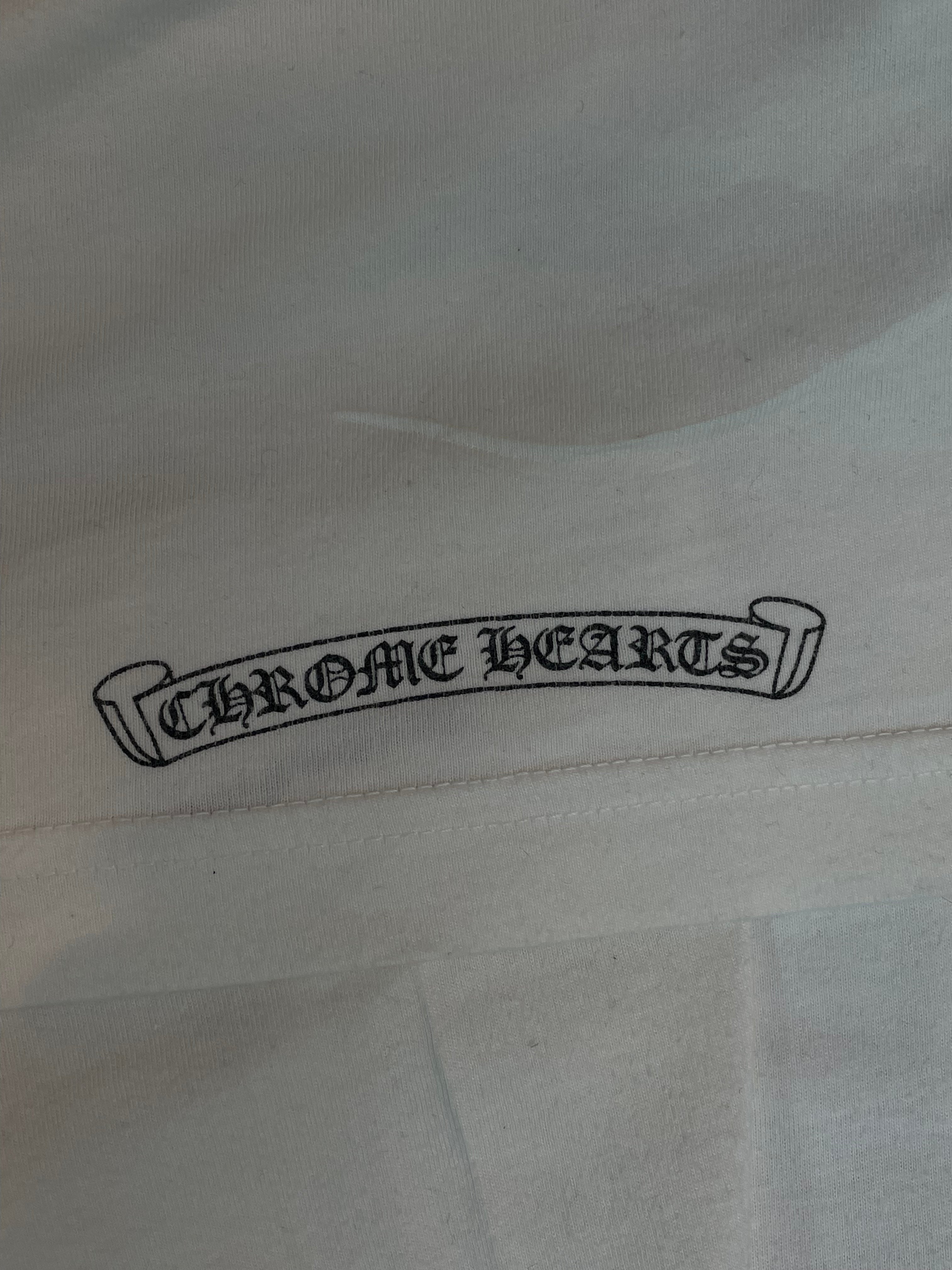 Chrome Hearts Neck Logo White Tee