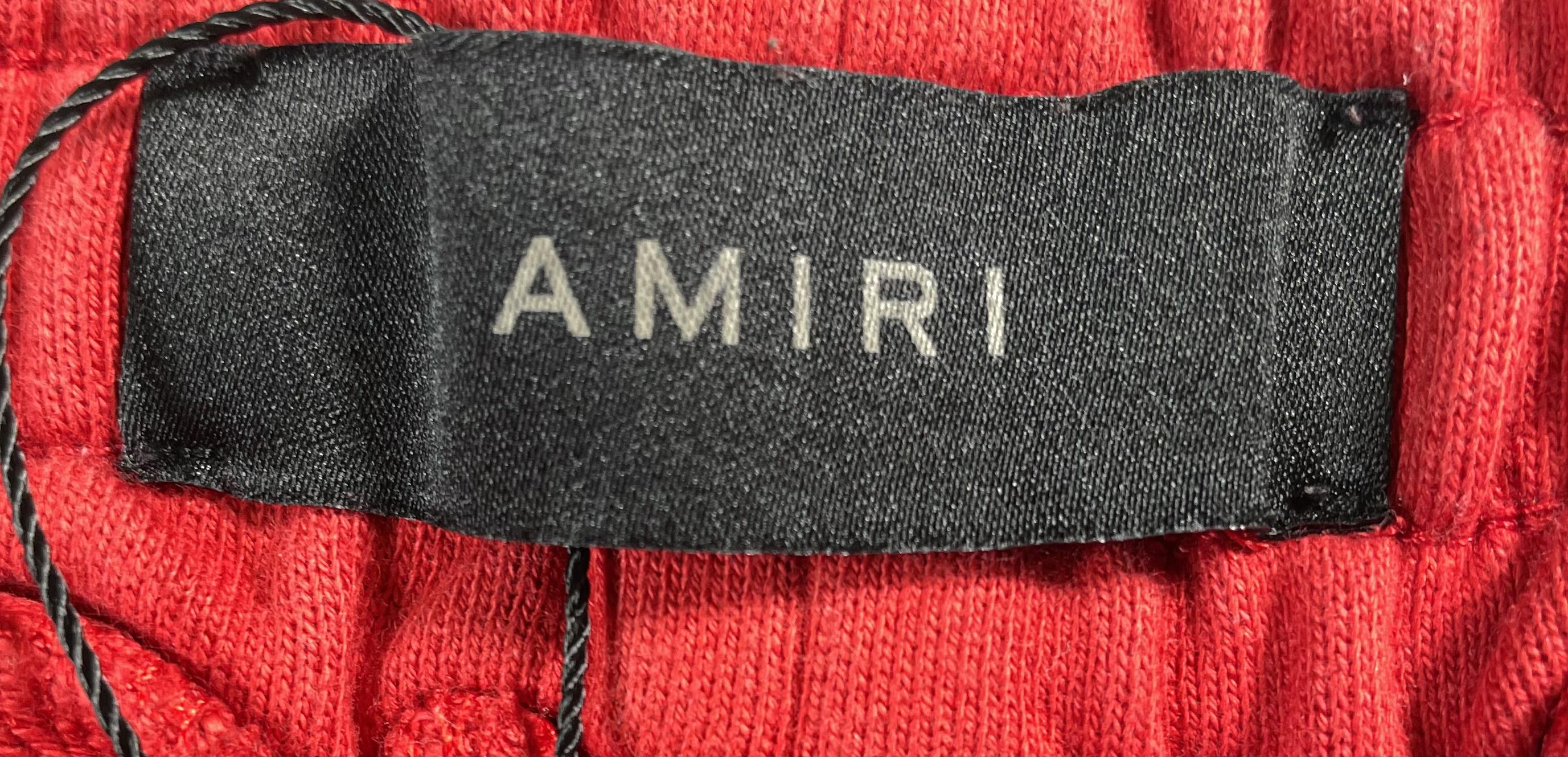 Amiri Bones Crew Red Sweatsuit