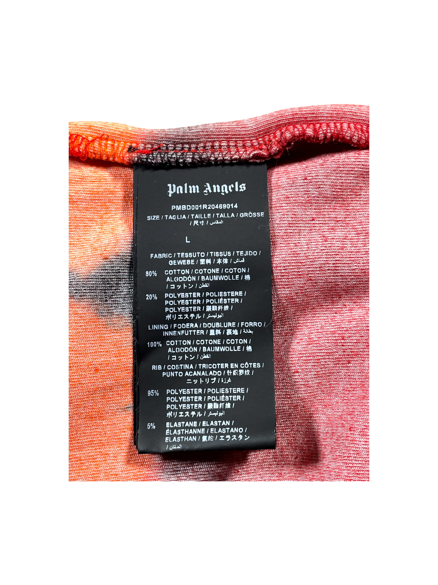 Palm Angels Velour Red, Black & Orange Track Jacket