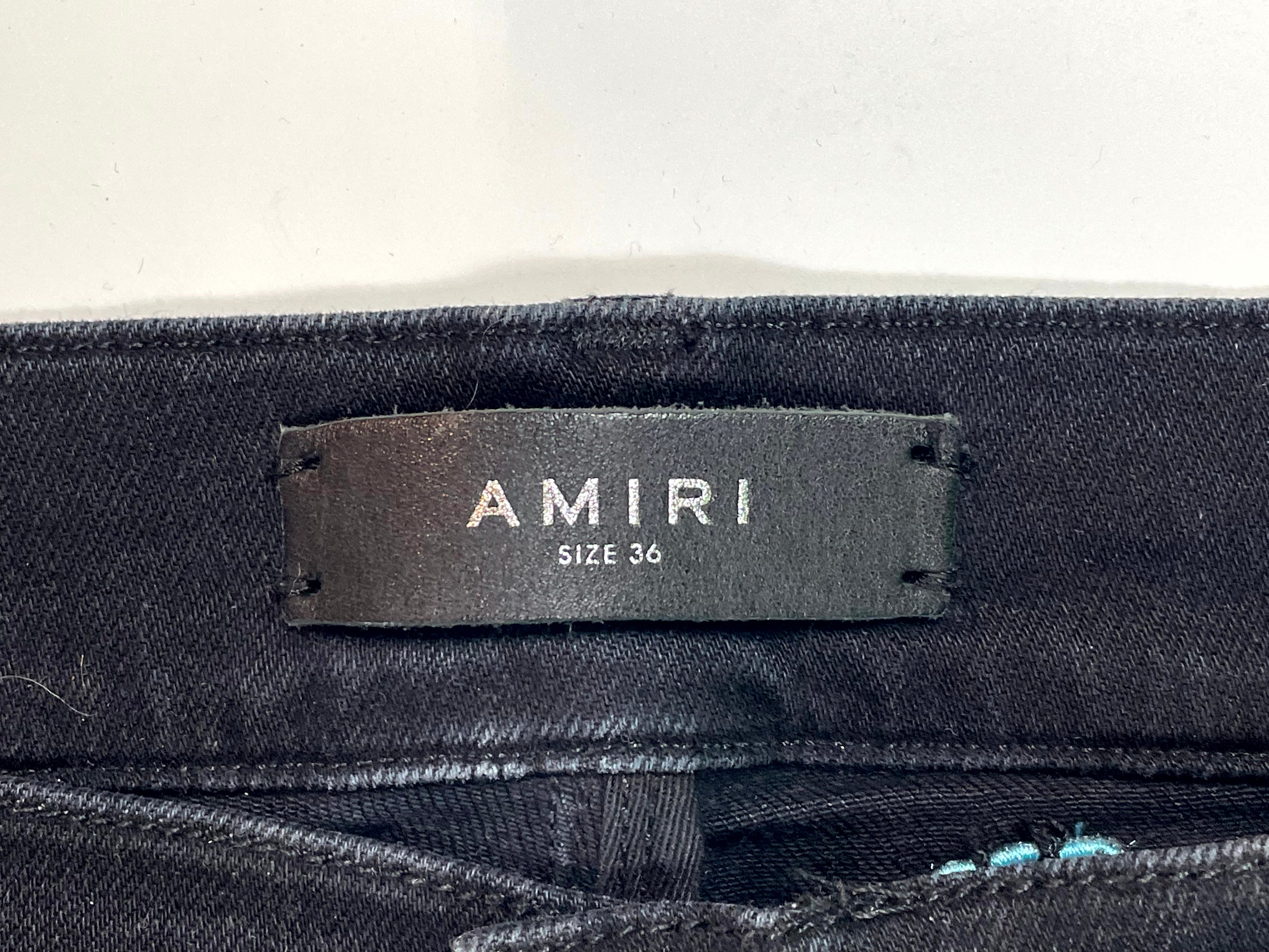 Amiri Chemist Blue & Black Jeans