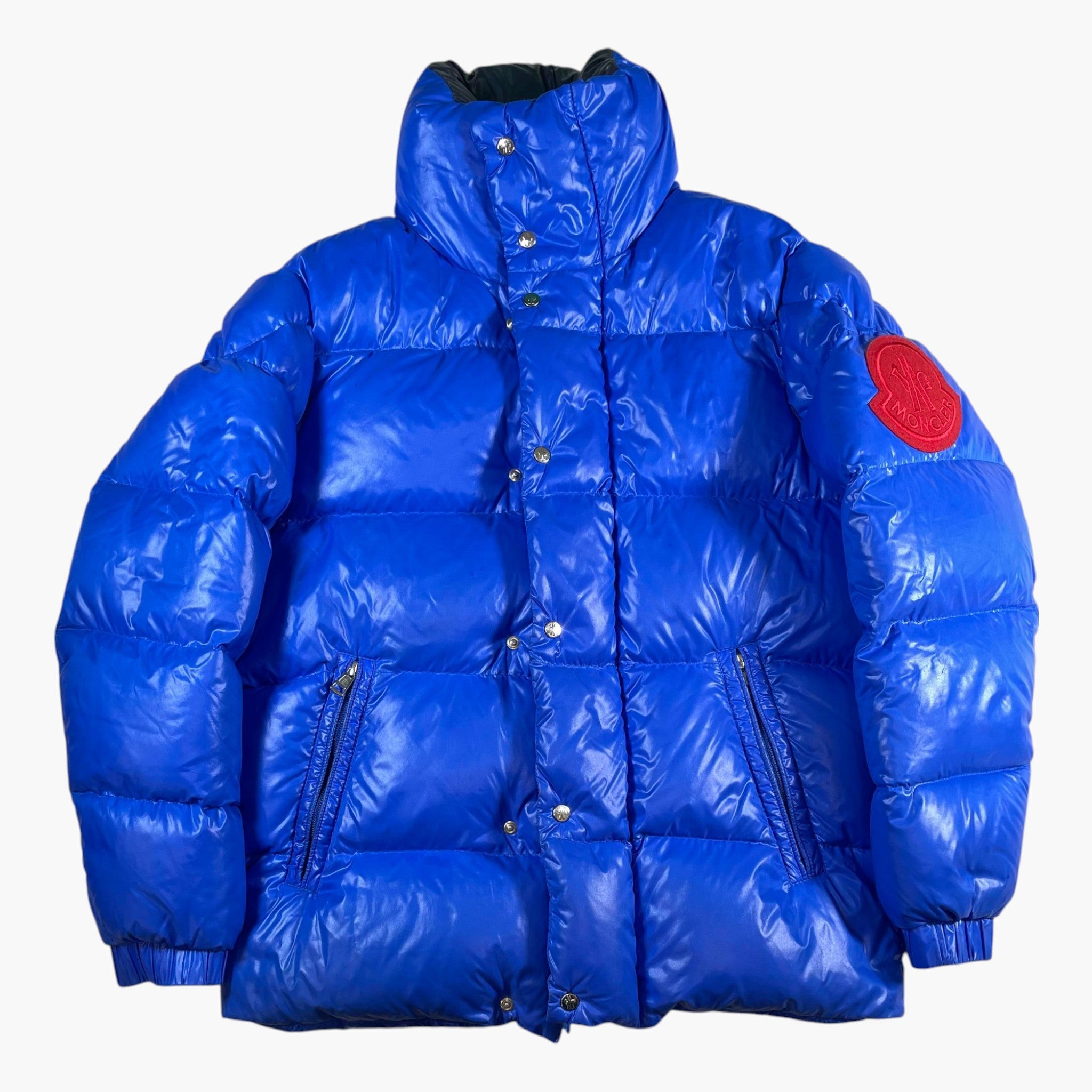Moncler Red Dervaux Down Blue Puffer Jacket