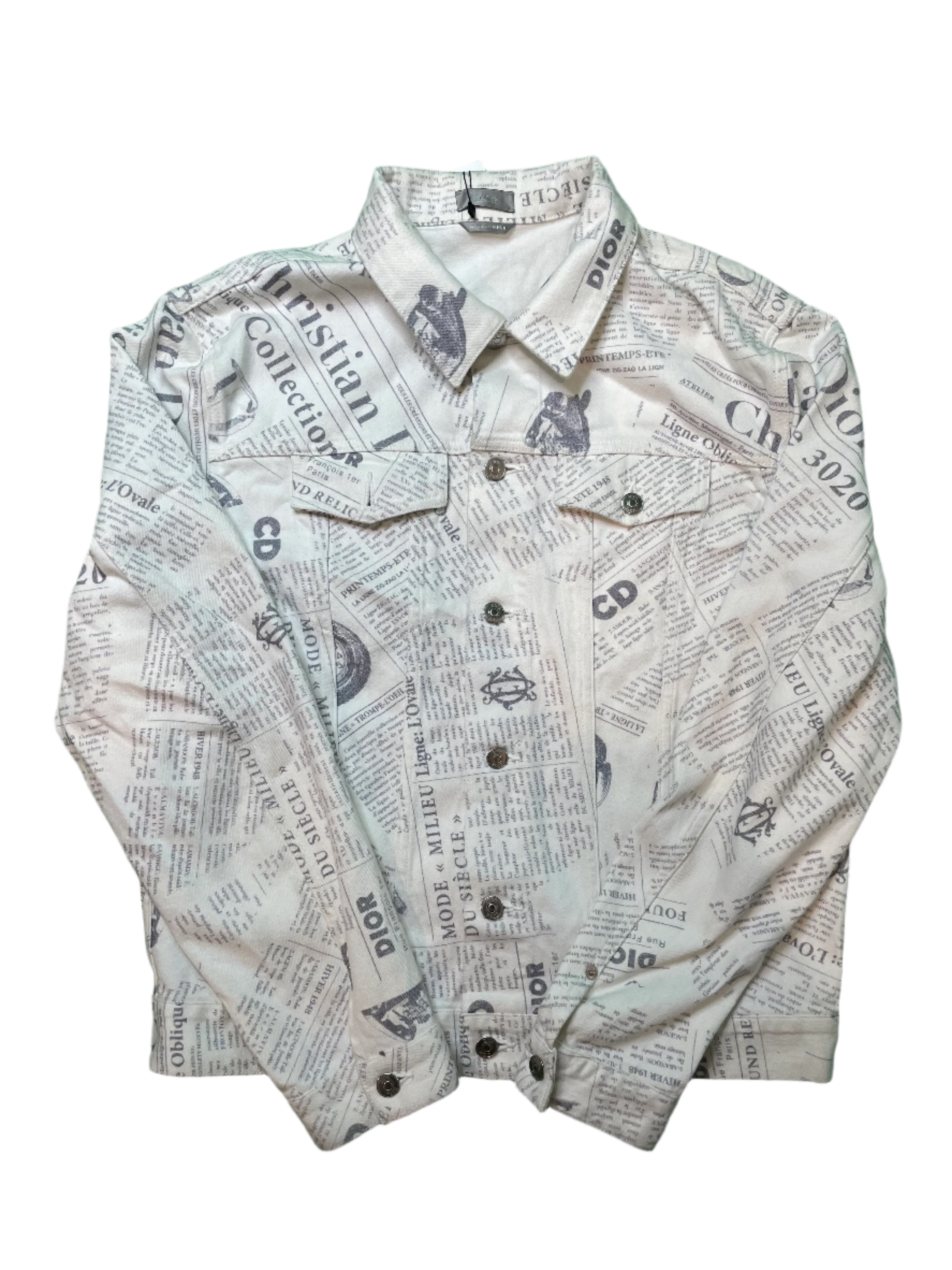 Dior Newspaper White & Grey Work Jacket