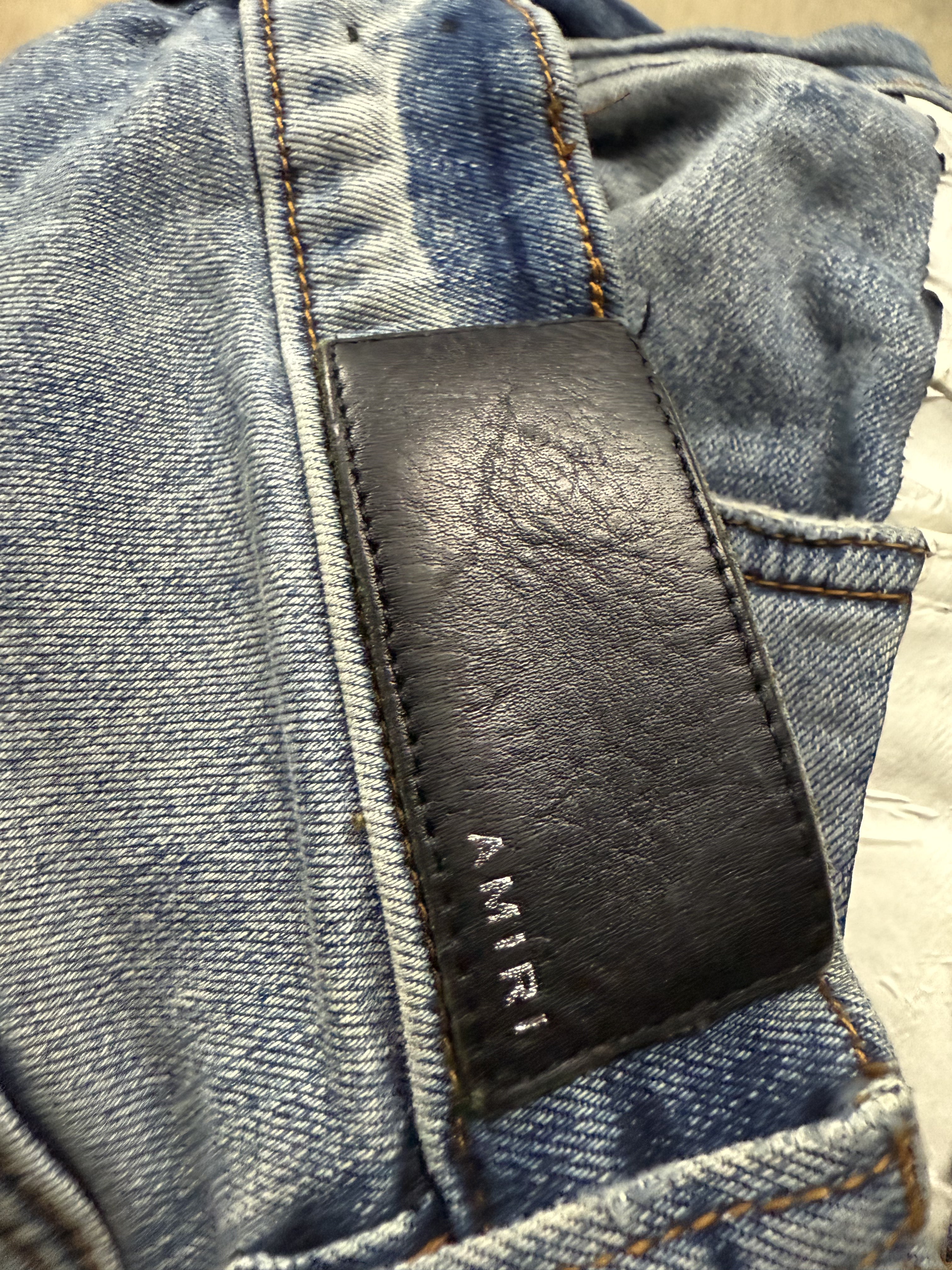 Amiri Thrasher White Stripe Jeans