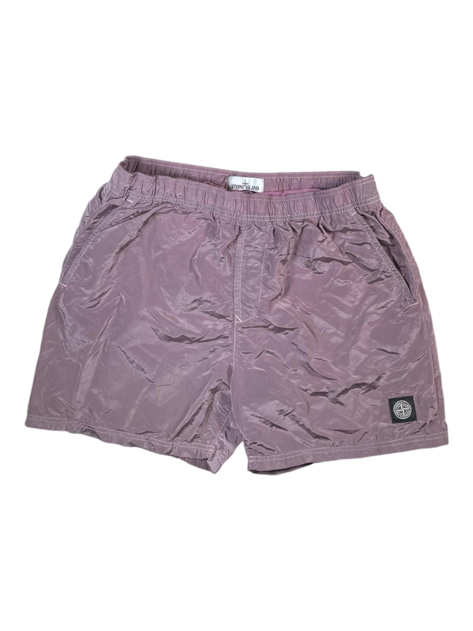 Stone Island Rust Pink Nylon Shorts