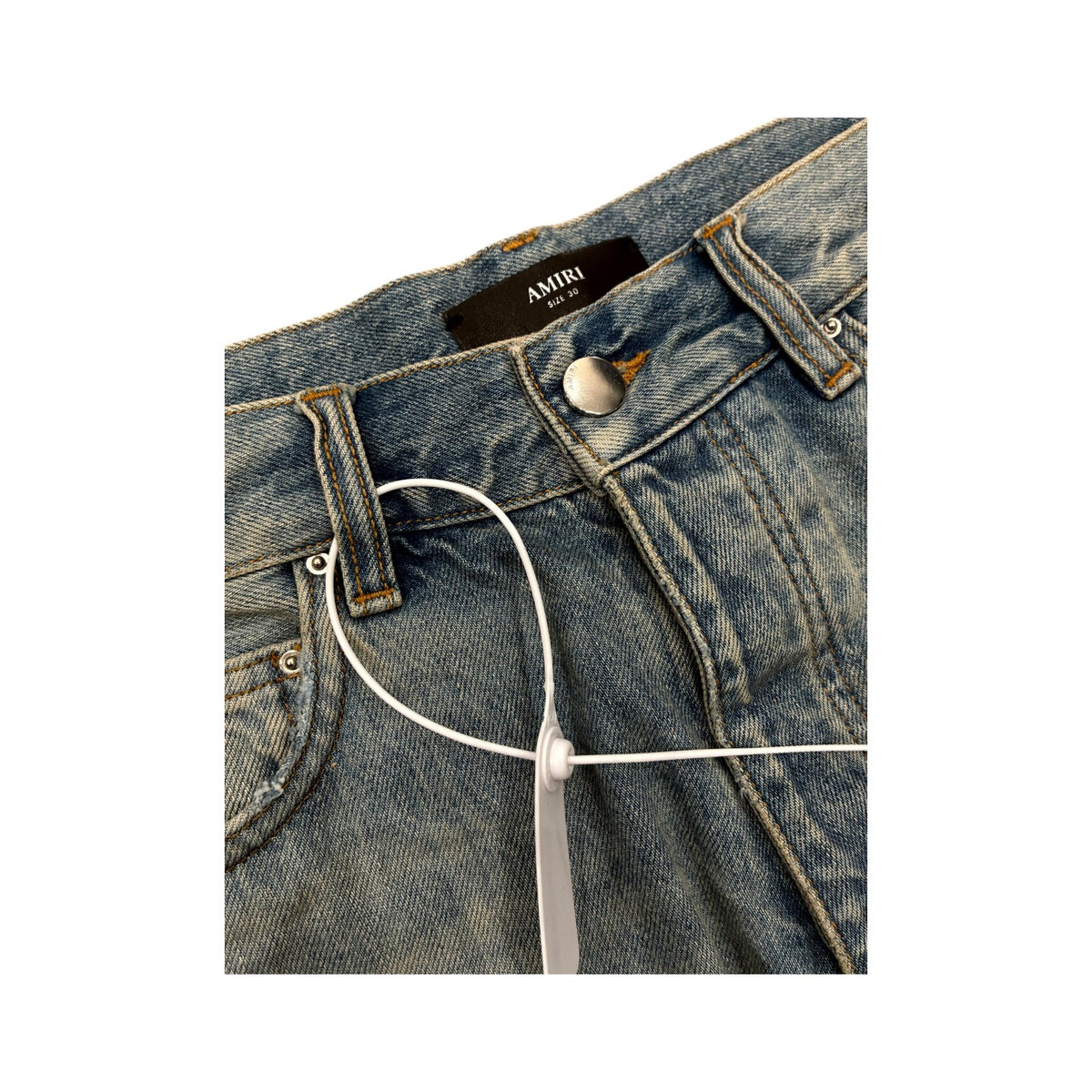 Amiri "MX1" Straight Leg Light Wash Jeans