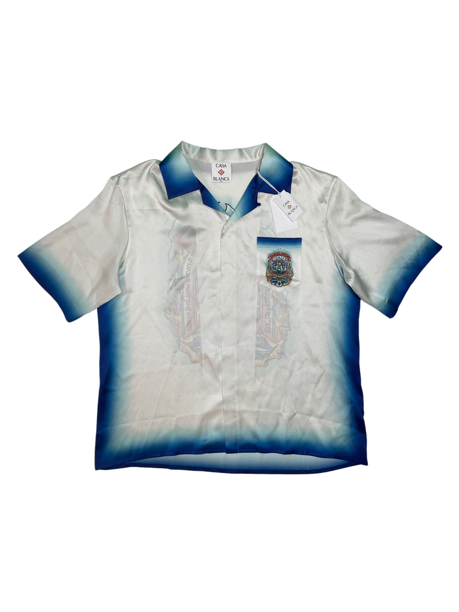 Casablanca 'Silk Skate Cuban Collar' Button Up