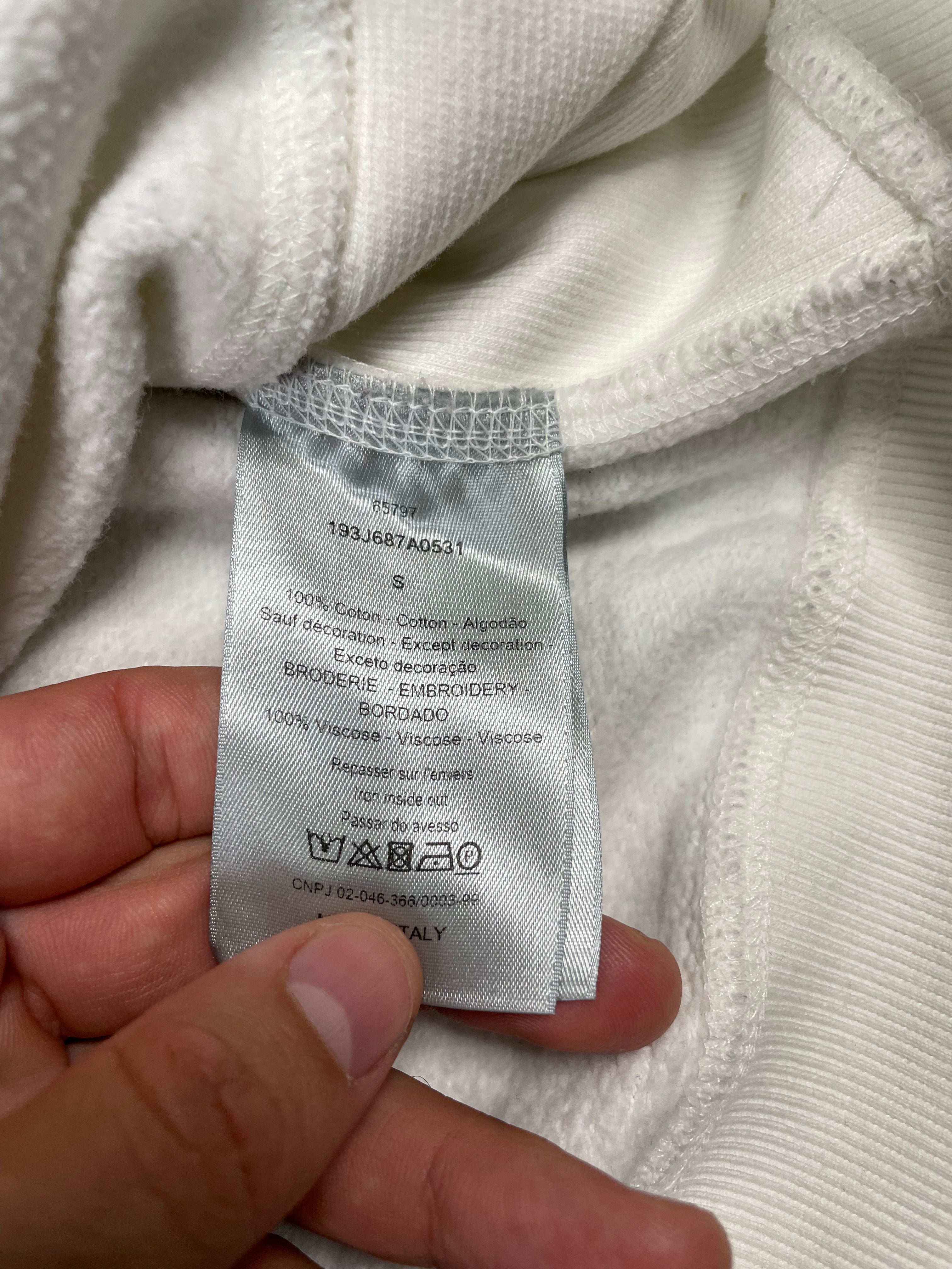 Dior CD Script LoGo Crewneck White size:Small Used