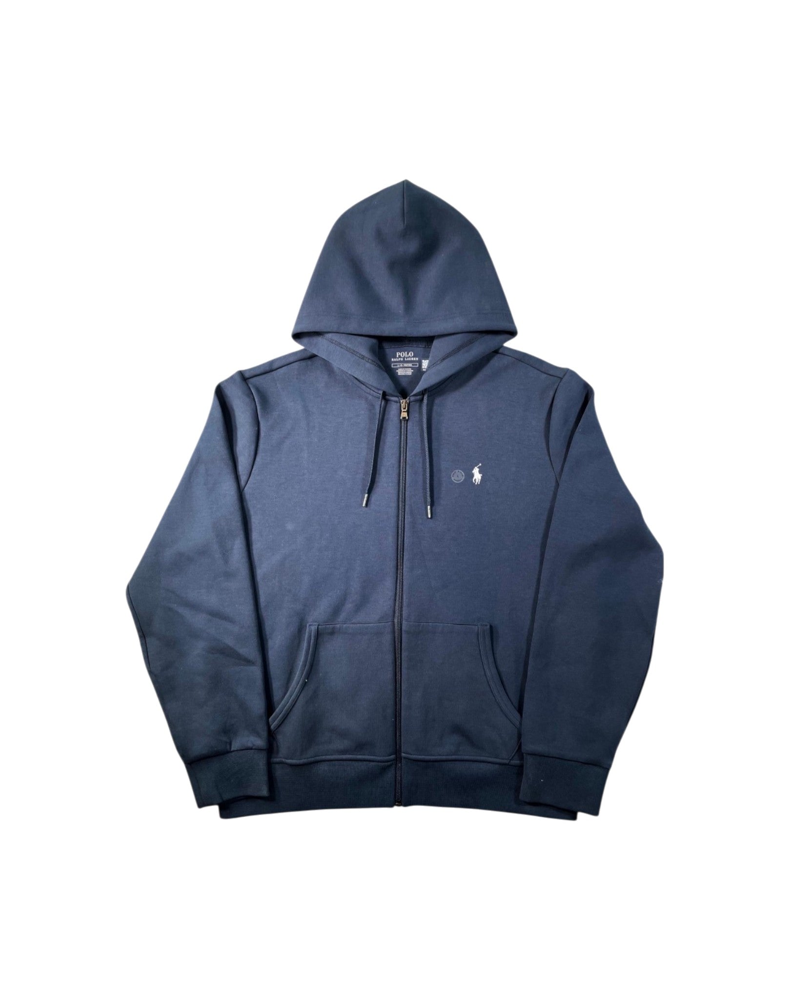 Polo Zip Up Navy & White Hoodie