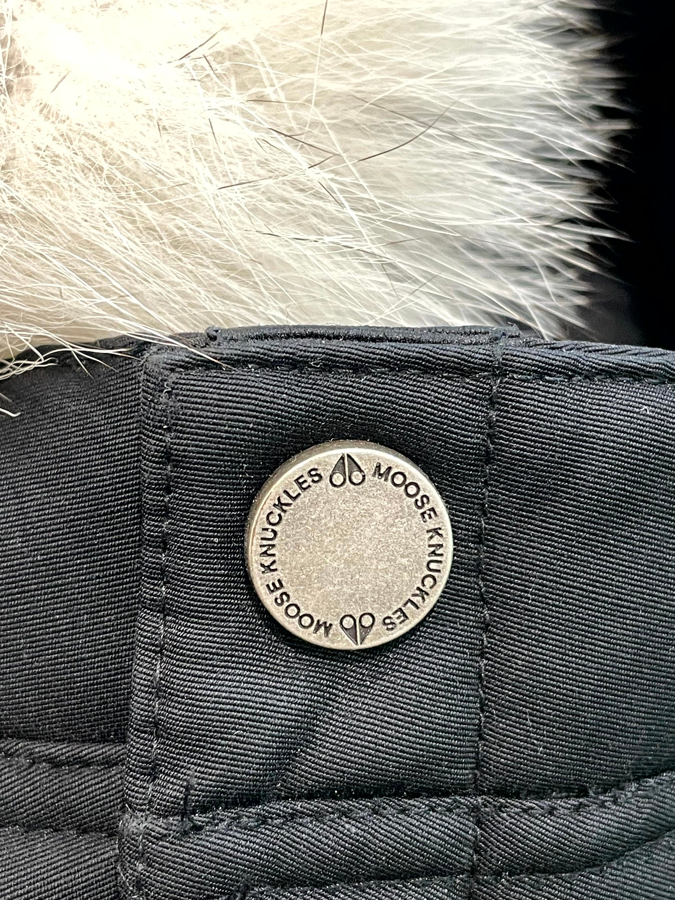 Moose Knuckle Black & White Fur Jacket