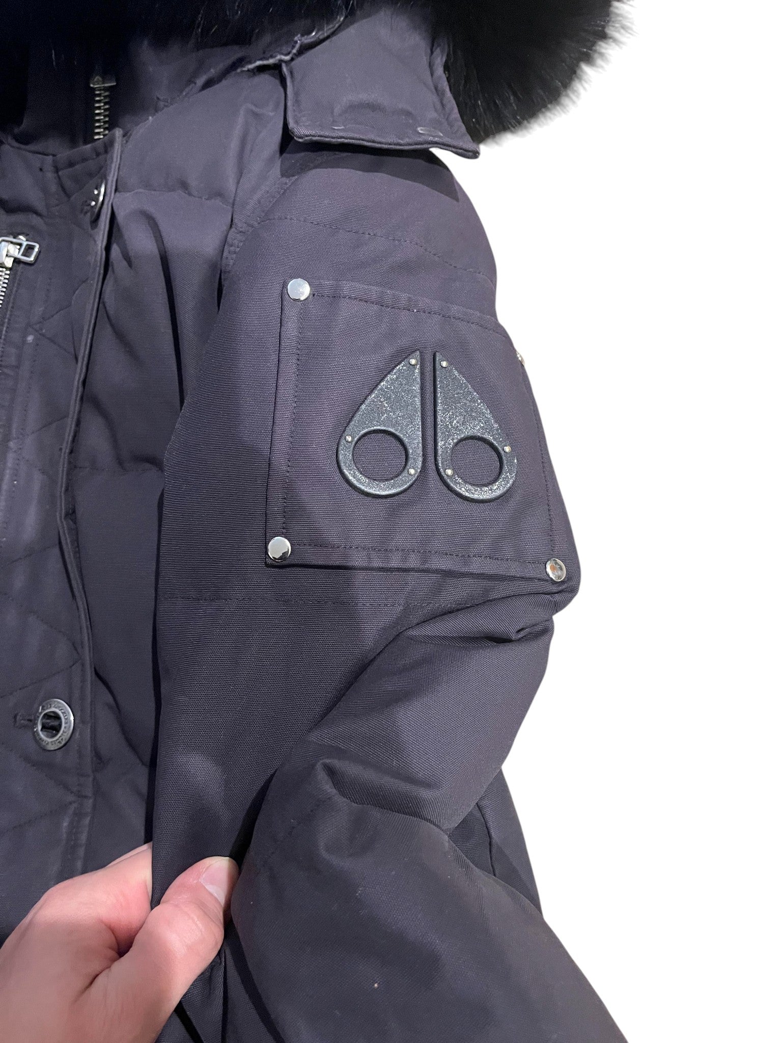 Moose Knuckles 3Q Purple Black Fur