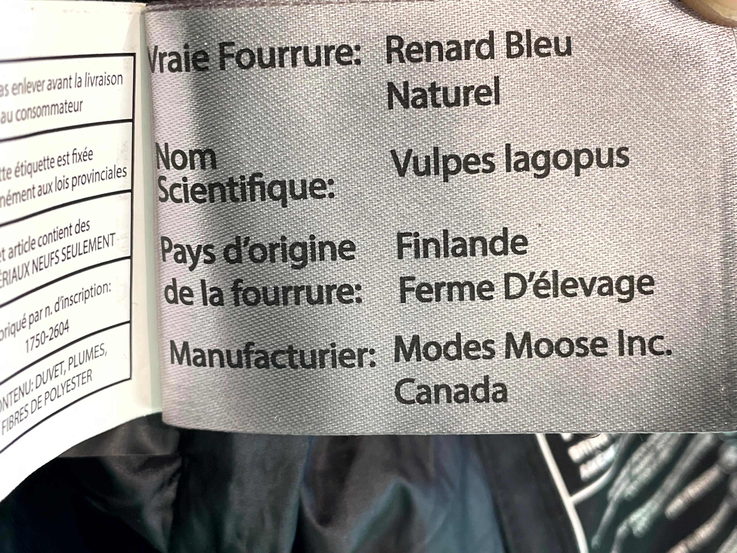 Moose Knuckle Black & White Fur Jacket