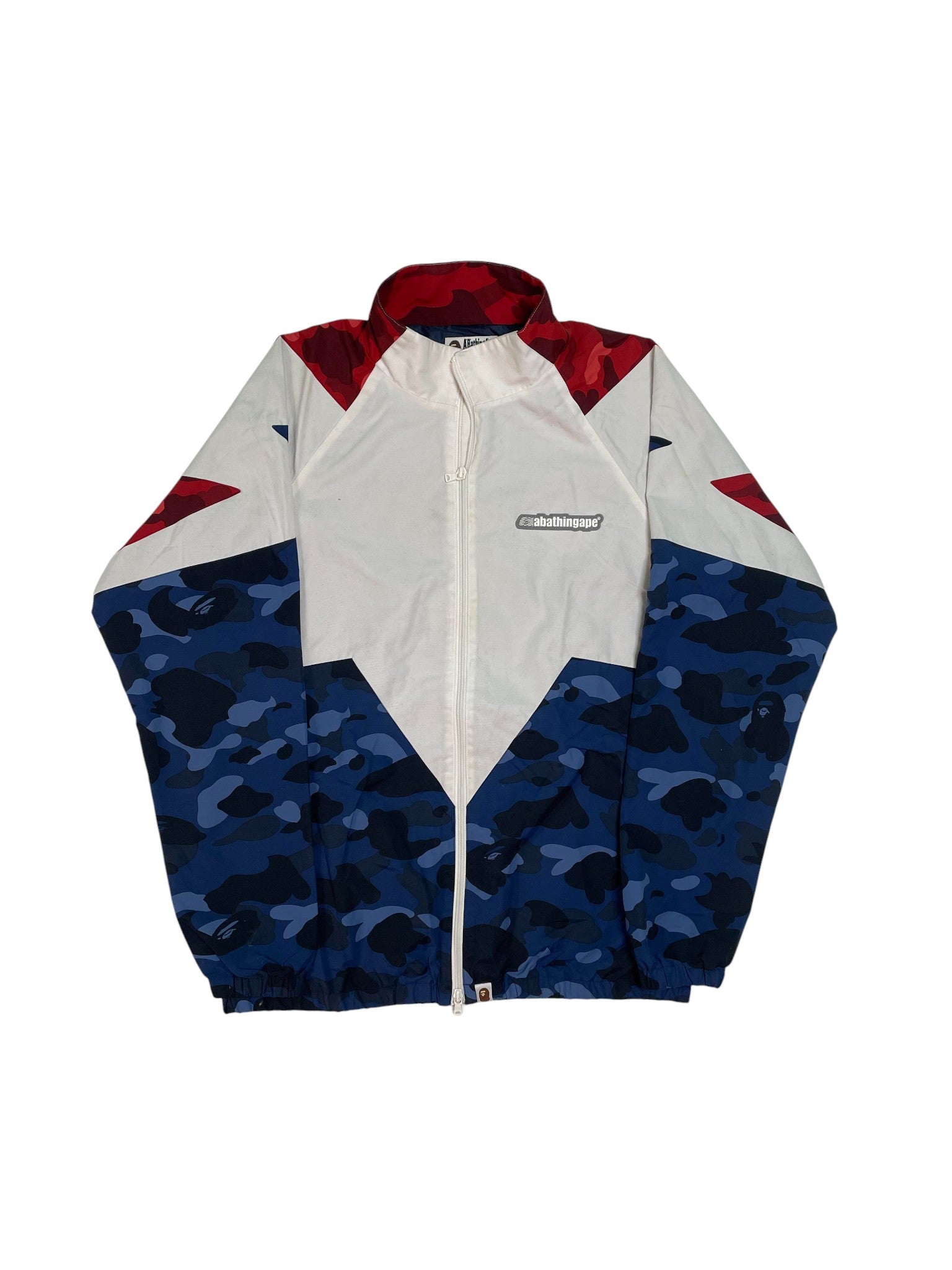 BAPE White, Red & Navy Track Jacket