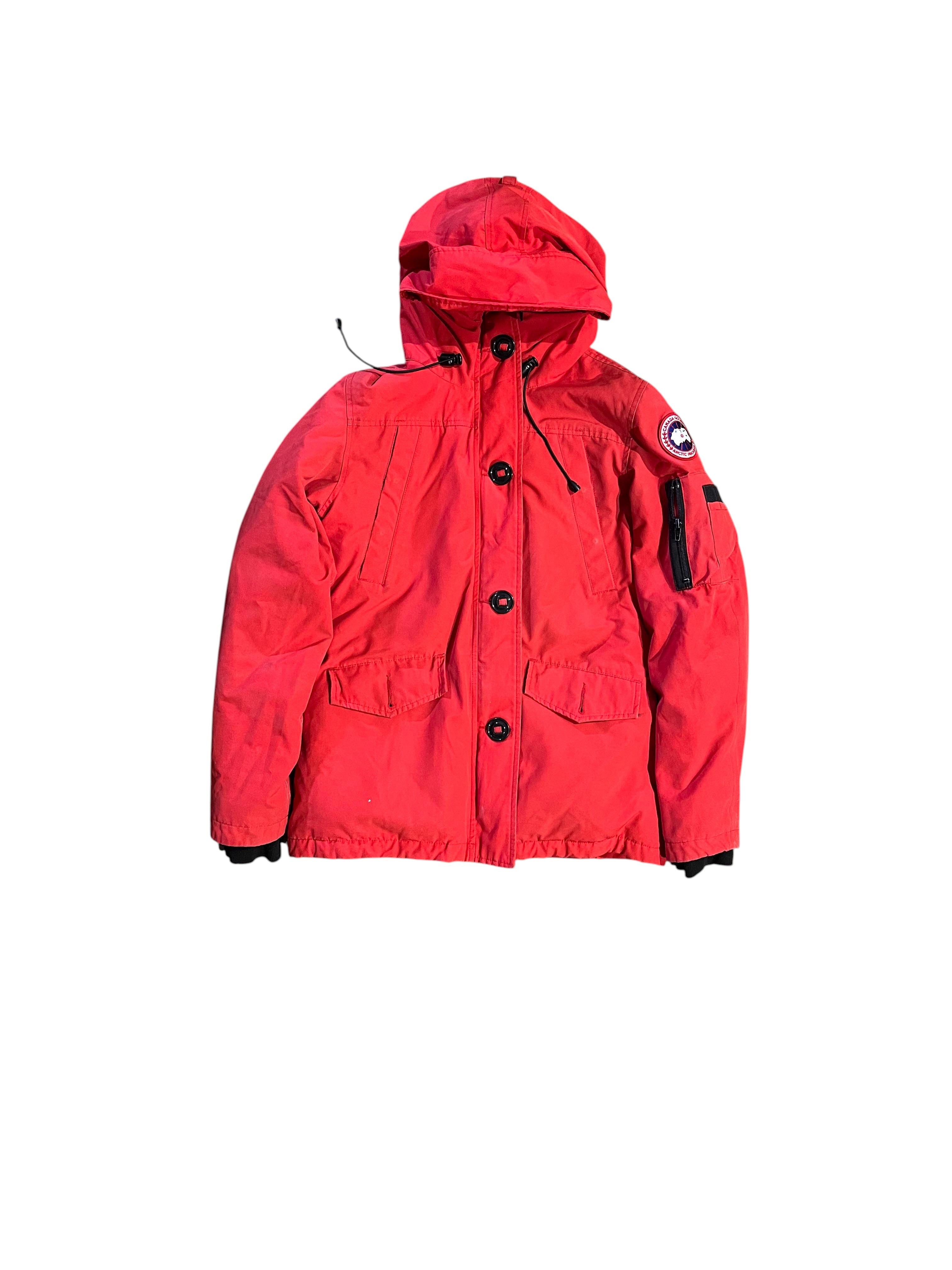 Canada Goose Fur Red Bomber Jacket