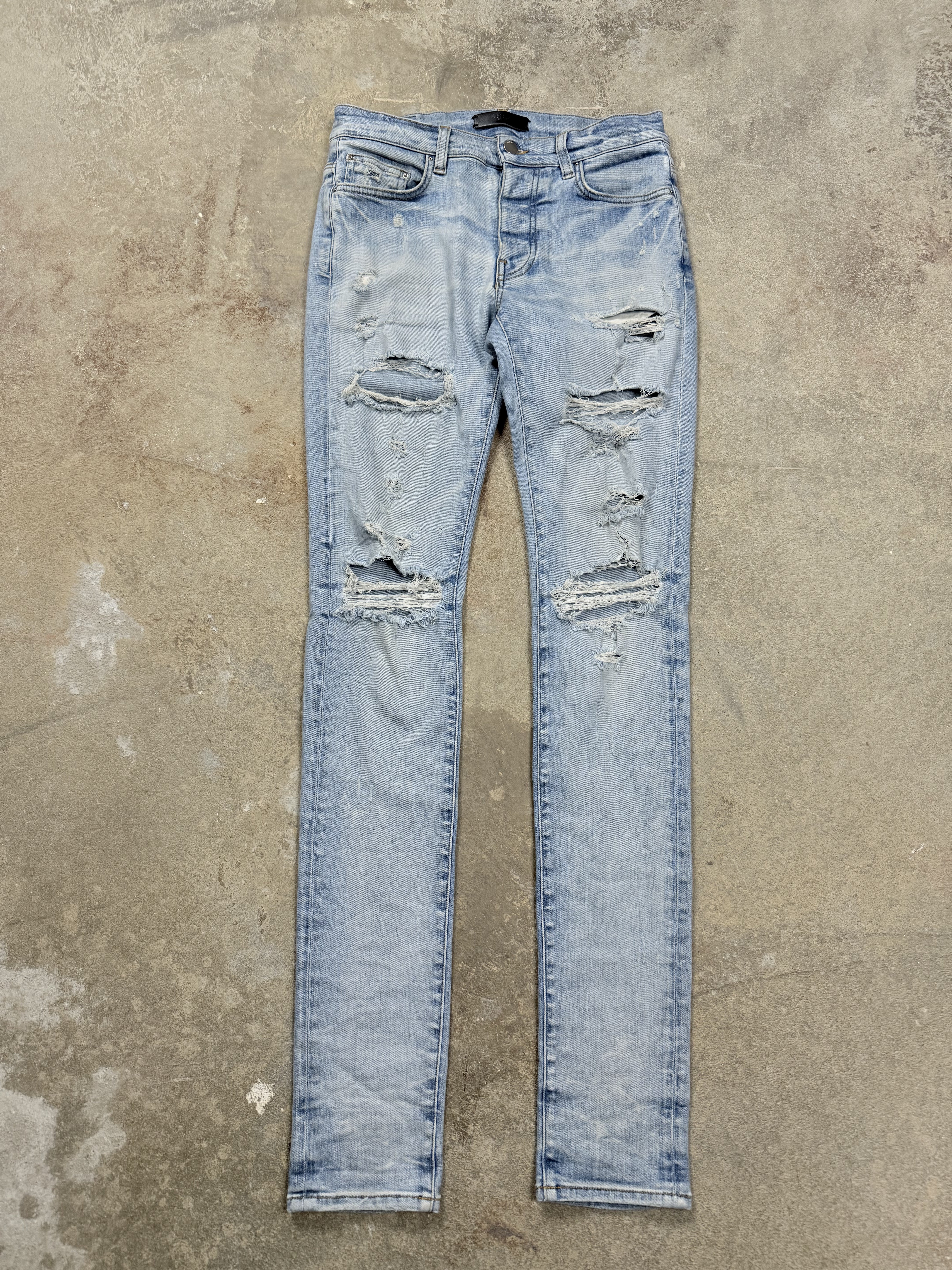 Amiri Plain Thrasher Light Wash Used 30