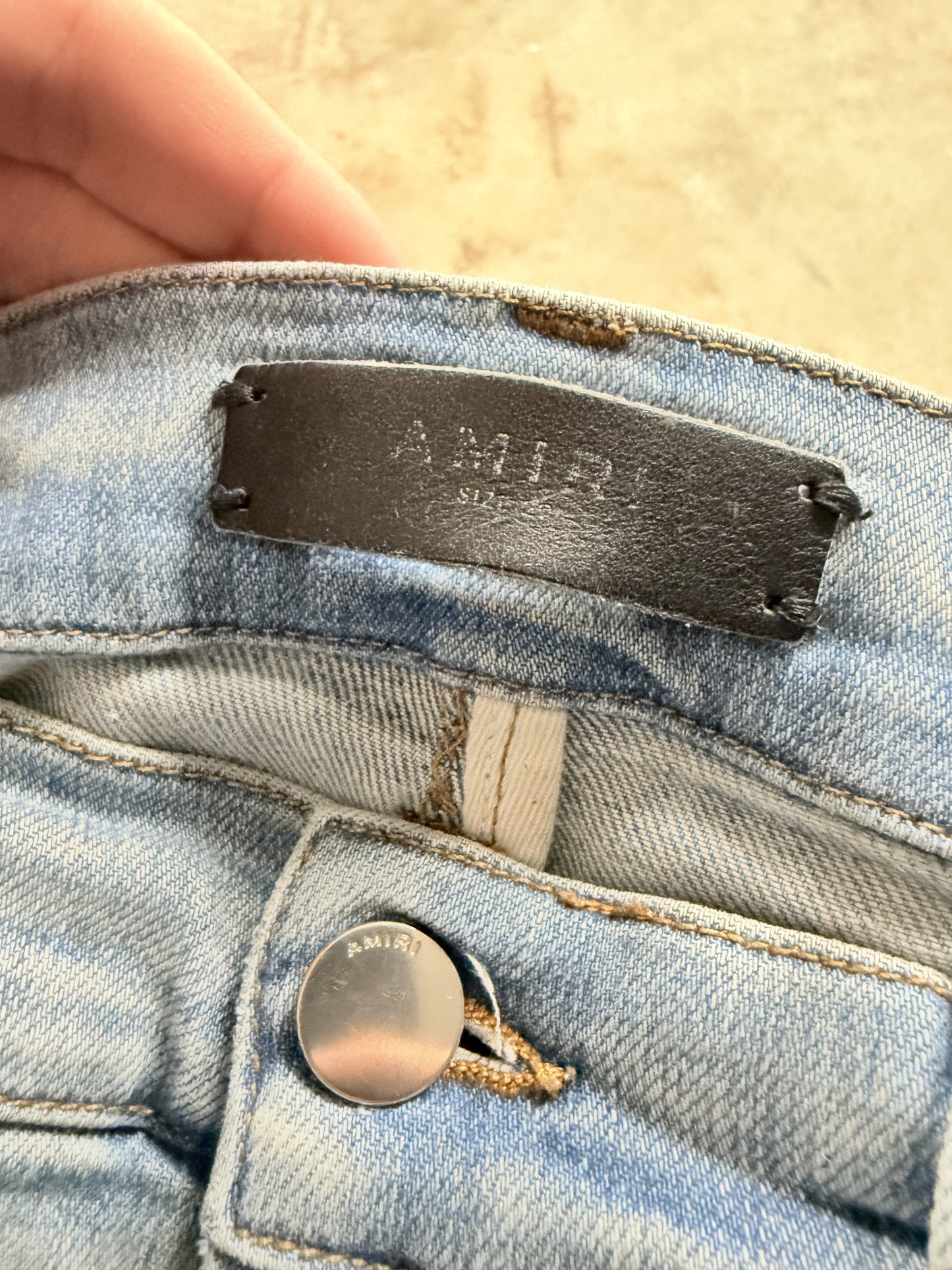 Amiri Plain Thrasher Light Wash Used 30