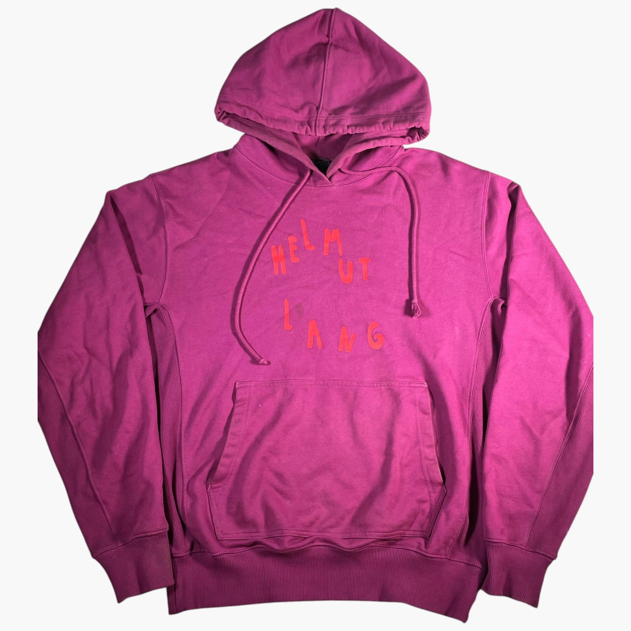 Helmut Lang Classic Maroon & Red Hoodie