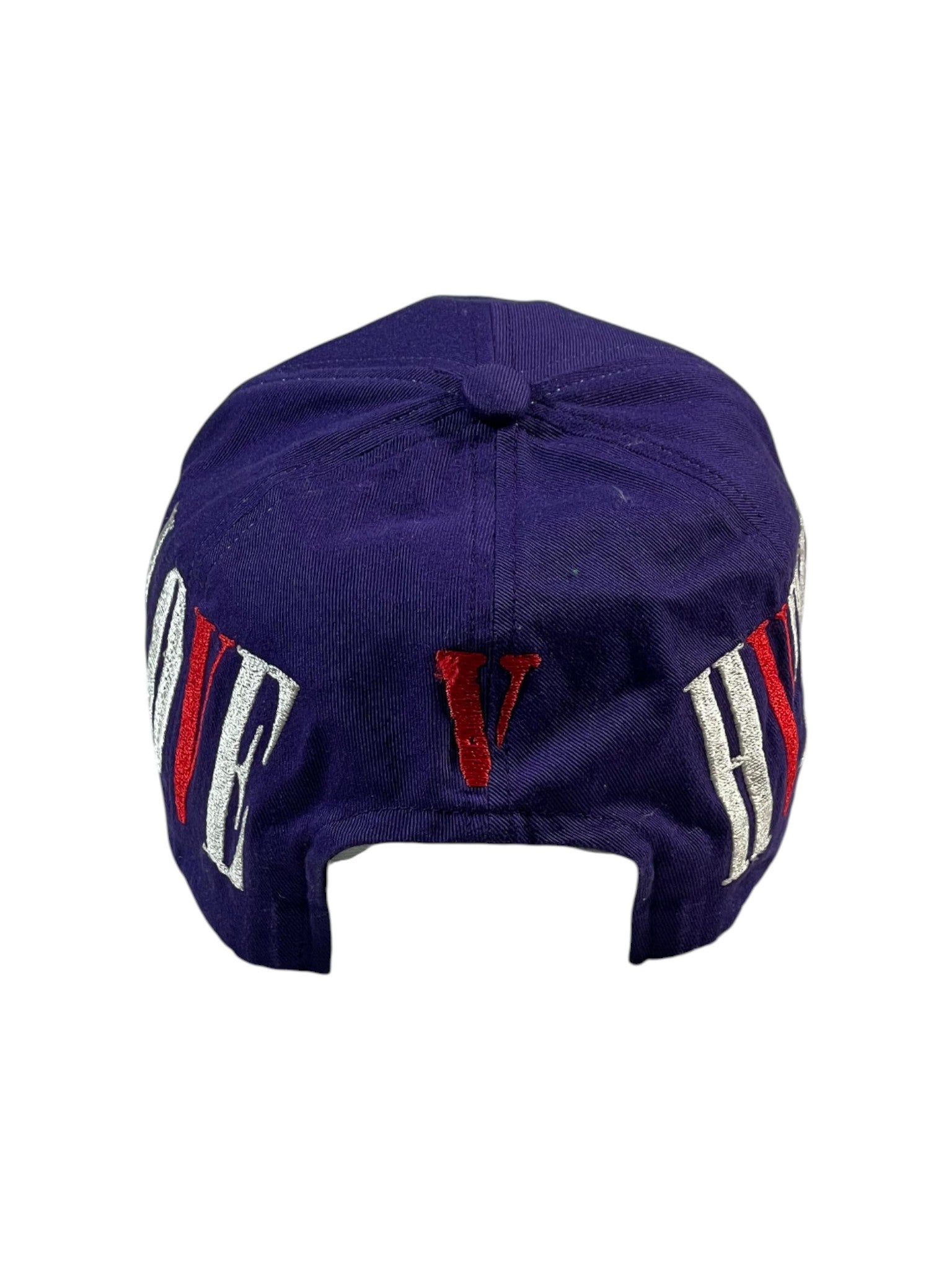 Saint Mxxxxxx x Vlone Purple & Red Cap