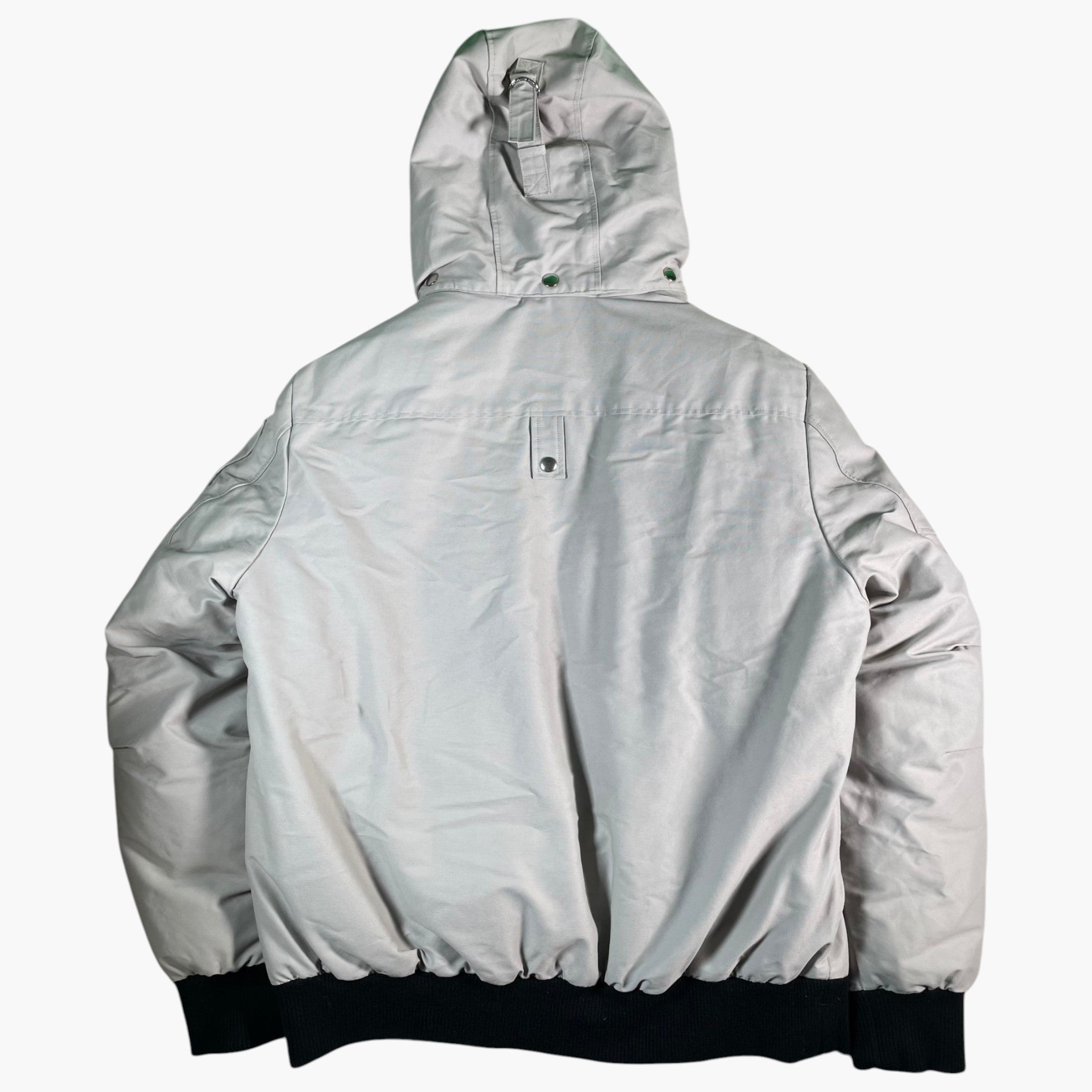 Moose Knuckles Slate Grey Bomber Parka Jacket