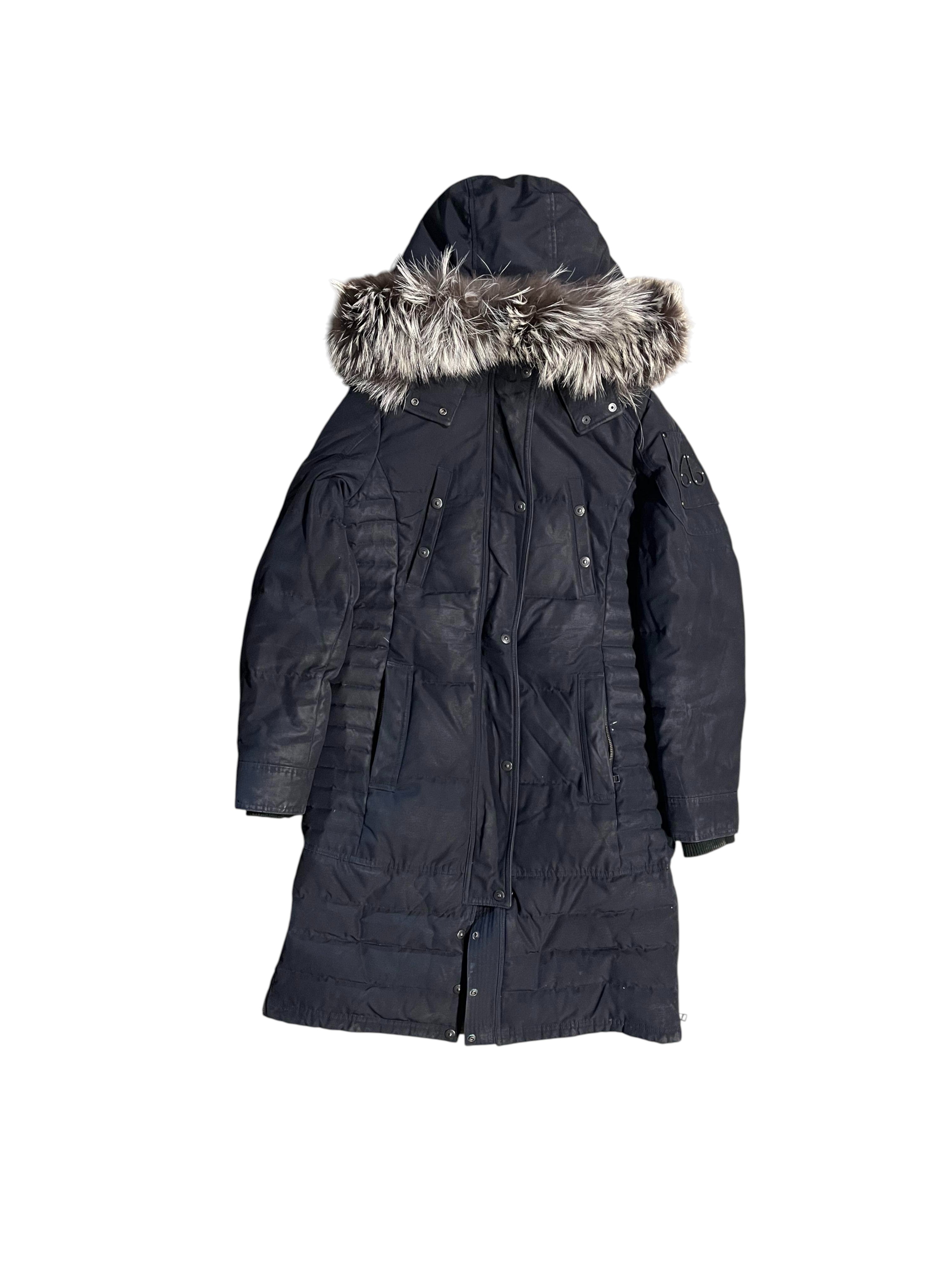 Moose Knuckles Female's Navy Fur Long Coat