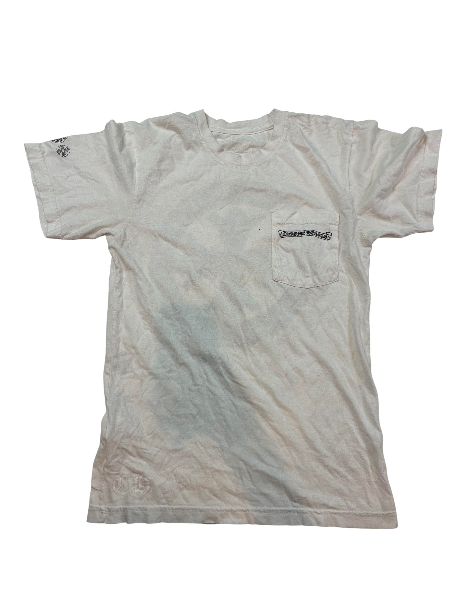 Chrome Hearts 'Plus Logo' Yellow & White Tee