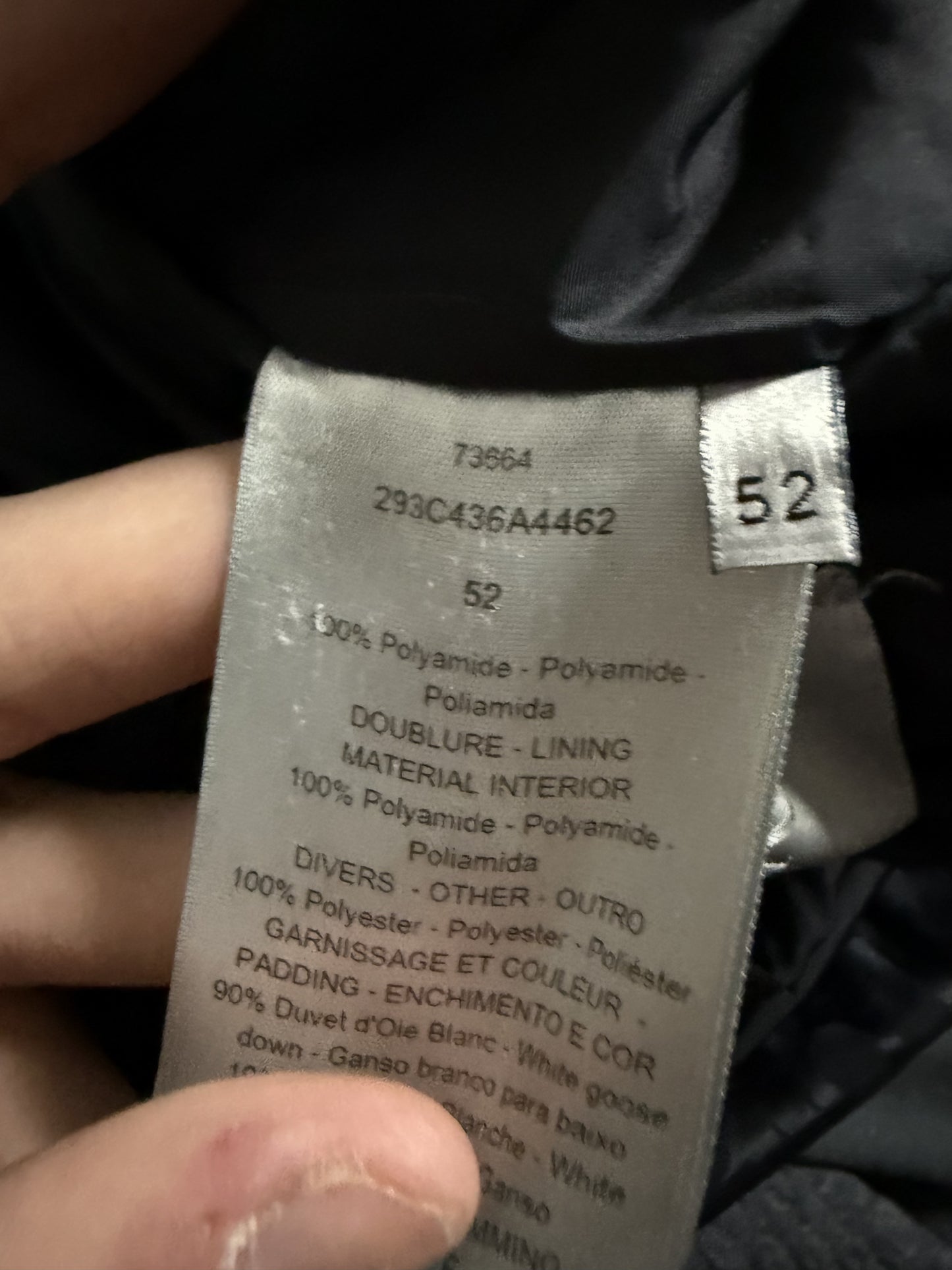 Dior Oblique Puffer Jacket Used 52 (Large)