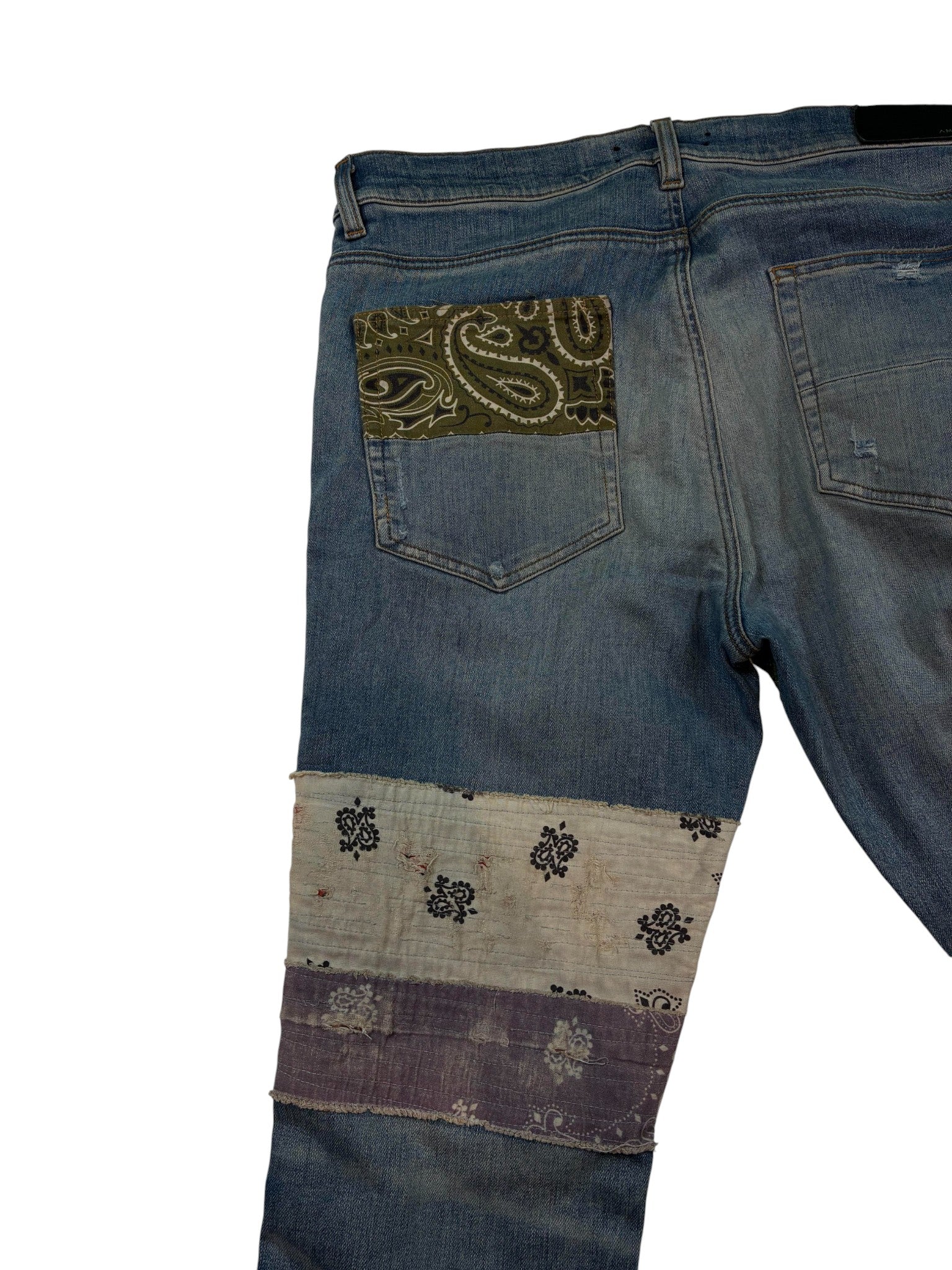 Amiri 'Bandana' Light Wash Jeans