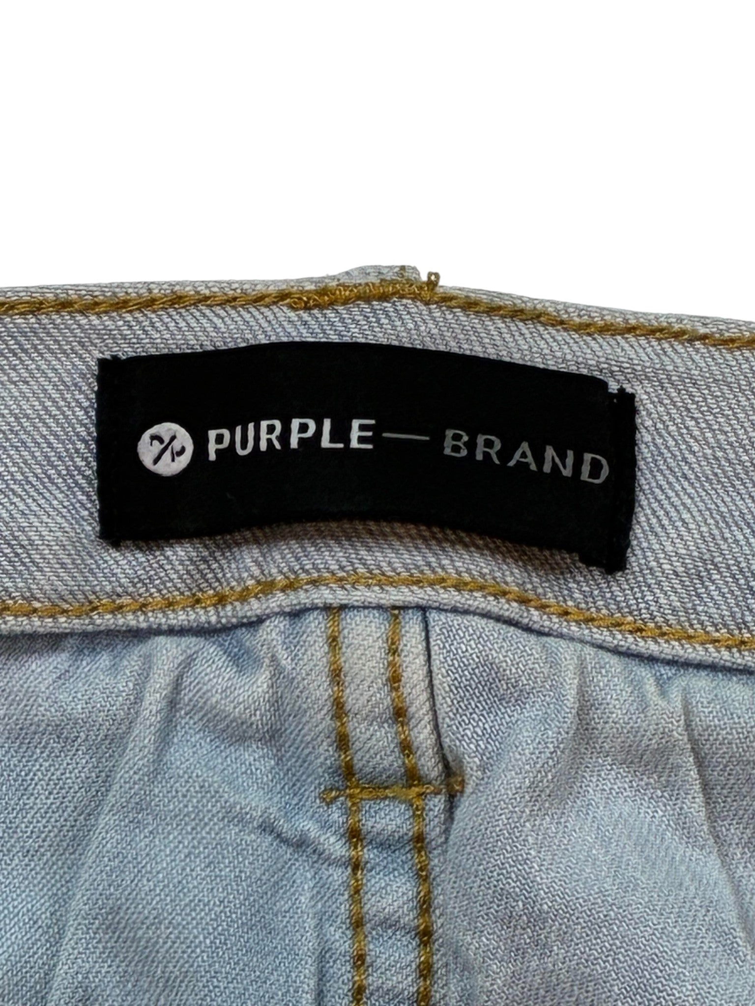 Purple Brand 'Paint Drip' Light Wash Jeans