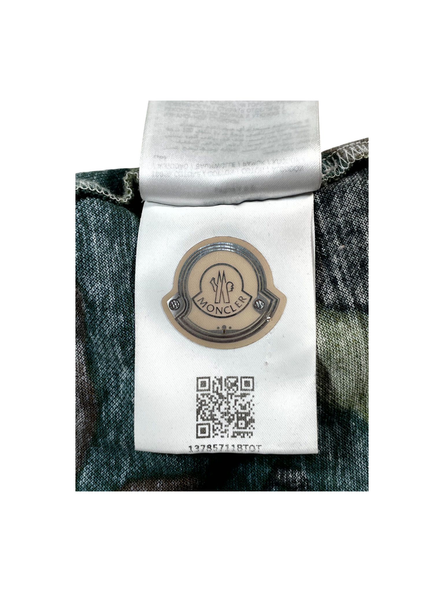 Moncler Collared Camo Black Polo Shirt