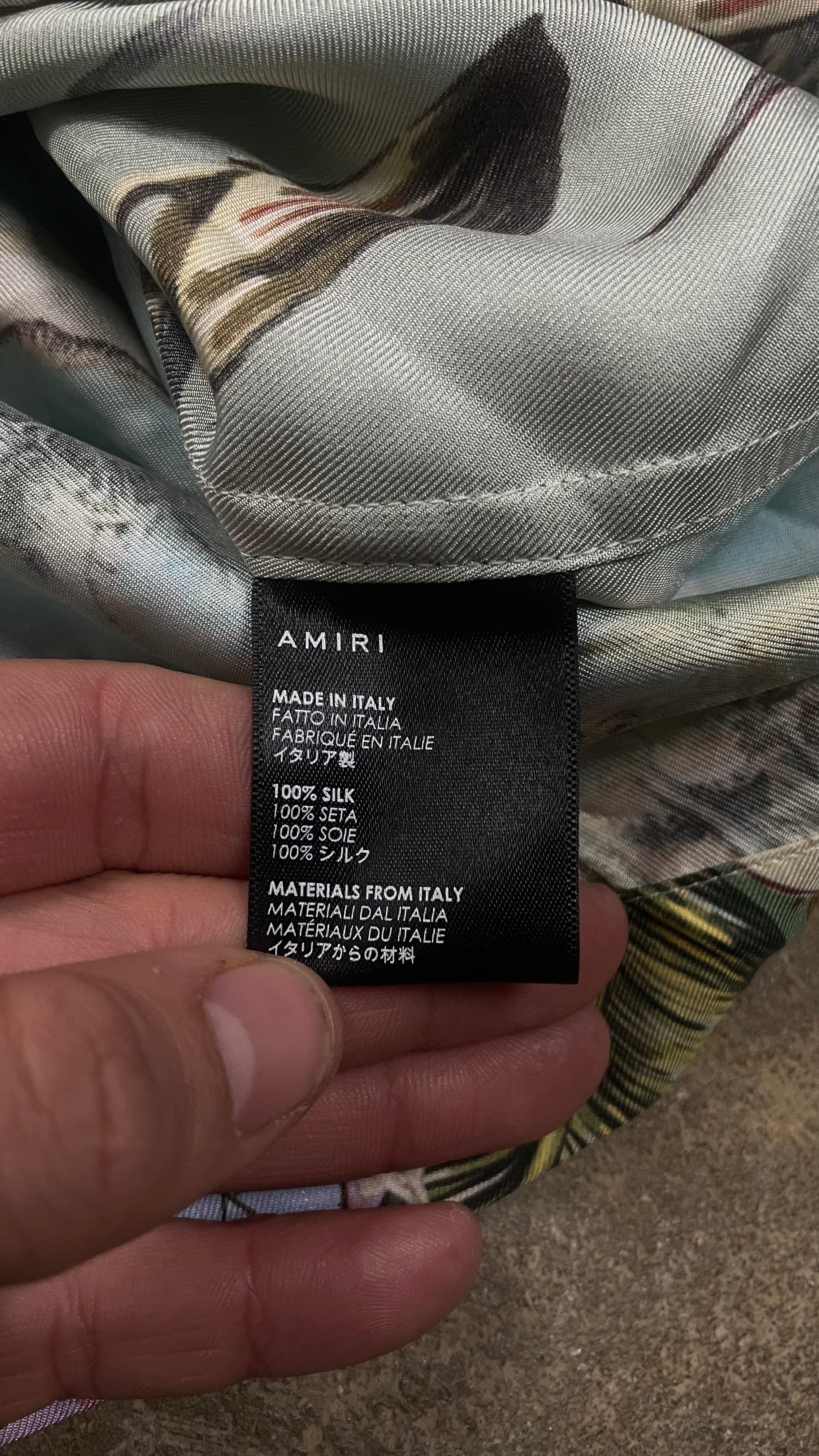 Amiri Floral Silk Button Up (Missing Button) Used Large