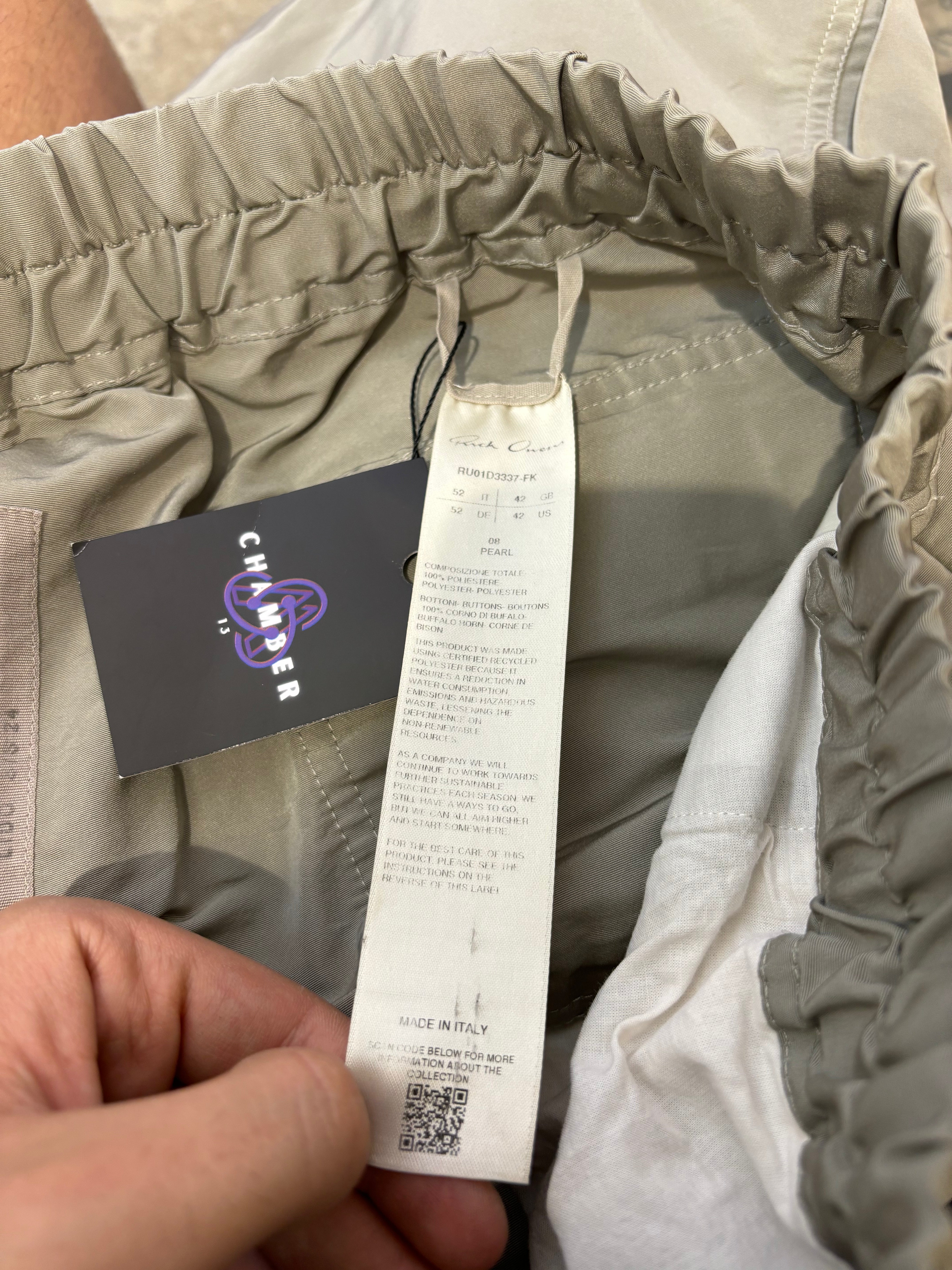 Rick Owens Nylon Pants Tan Used 52 (XL)