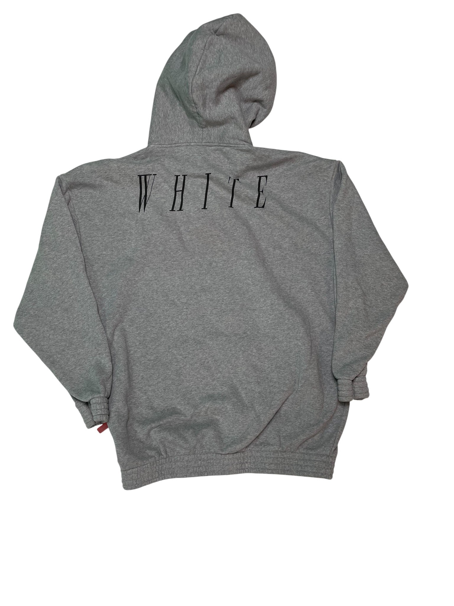 Off White 'Nebraska ' Grey & Red Hoodie