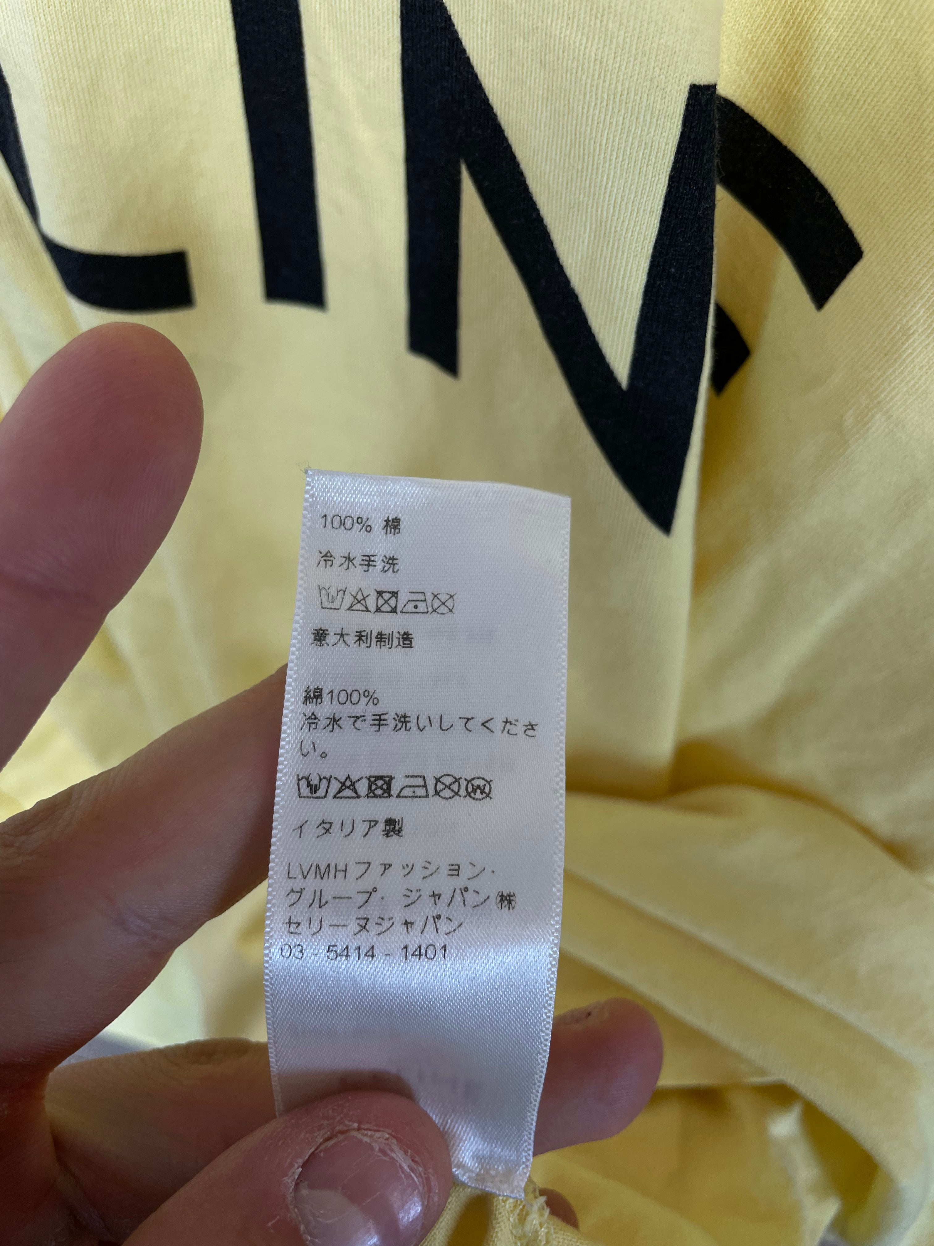 Celine Spellout Tee Yellow Used Large