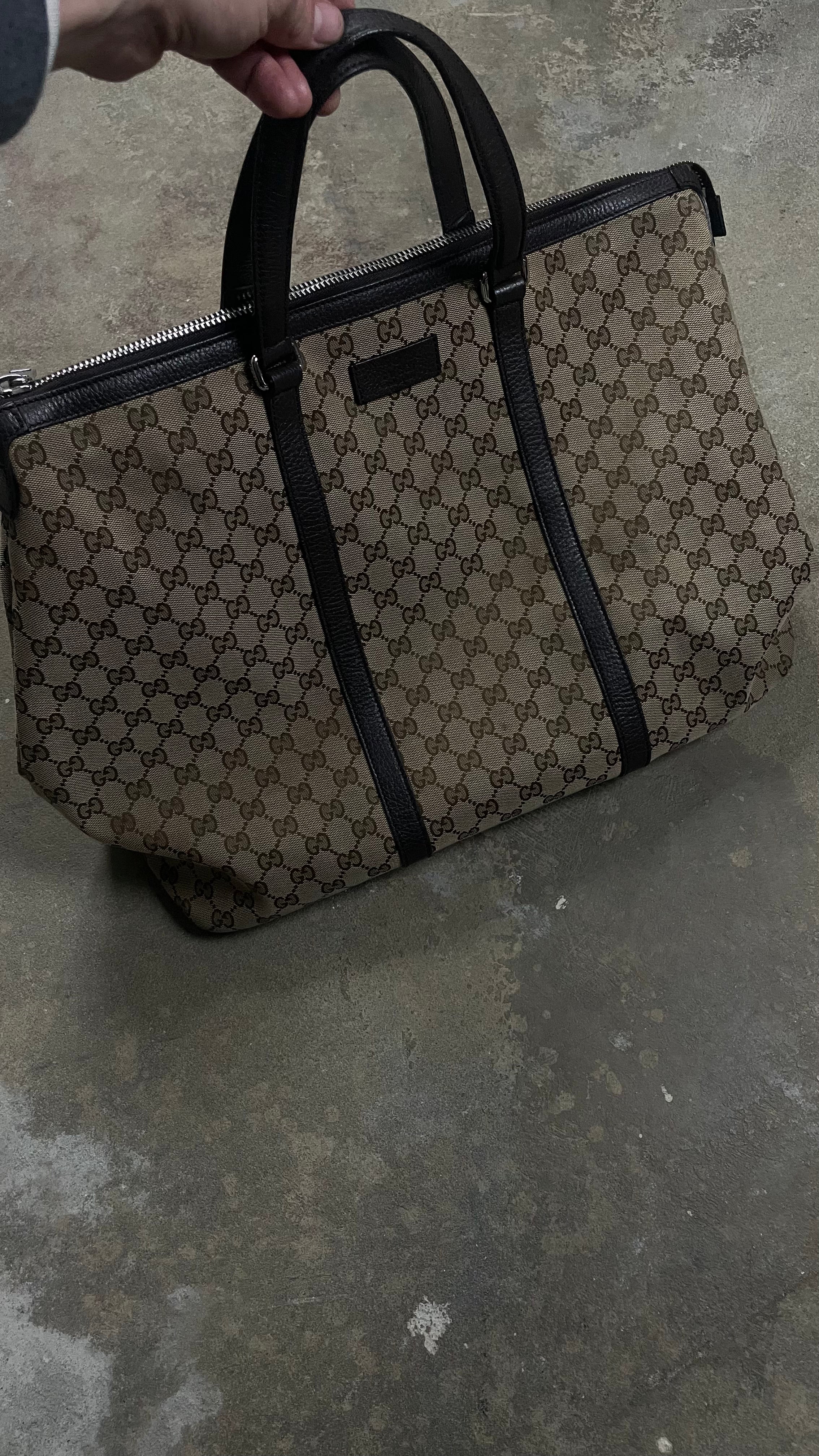 Gucci Monogram All Over Brown Bag