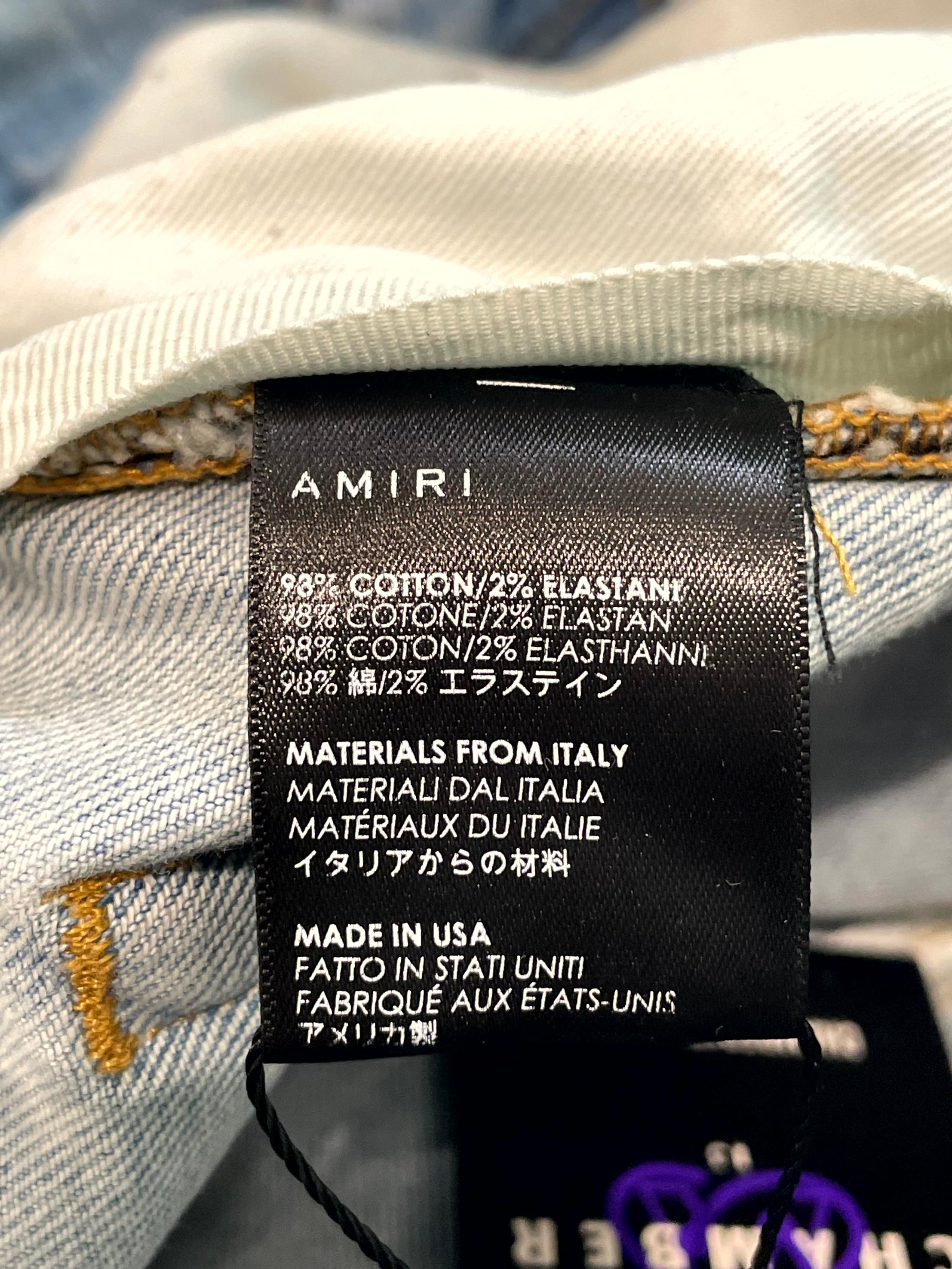 Amiri Thrasher Light Wash Bleached Jeans