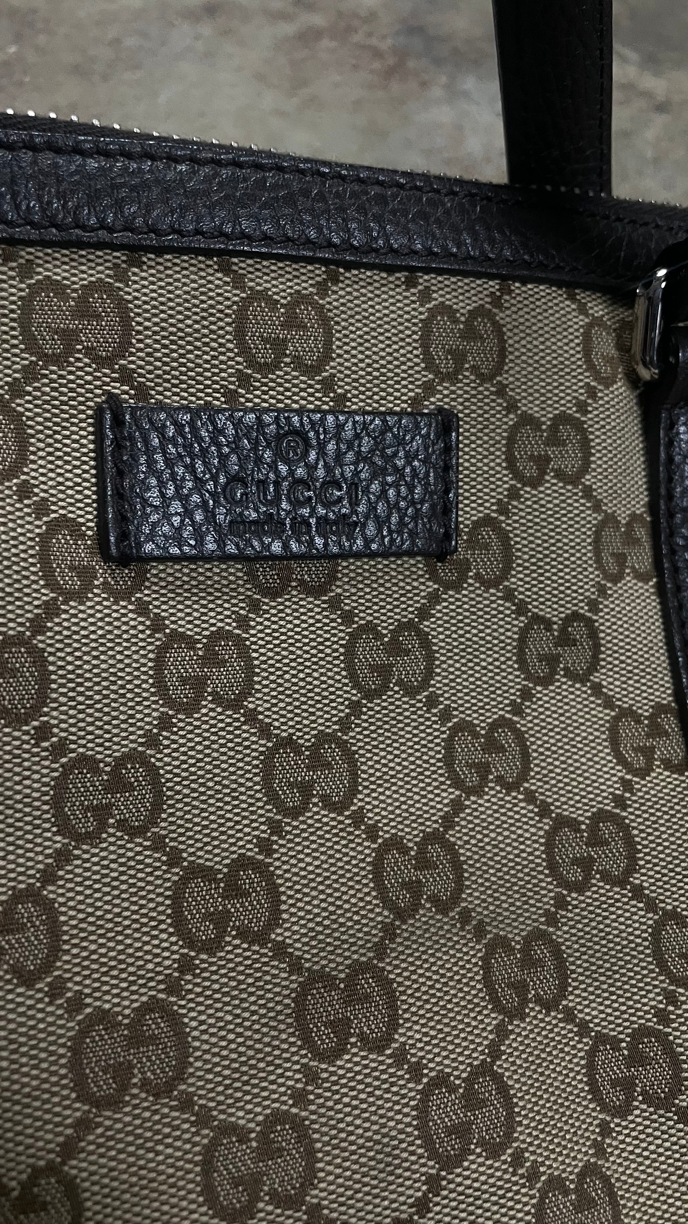 Gucci Brown Monogram All Over Bag Used OS