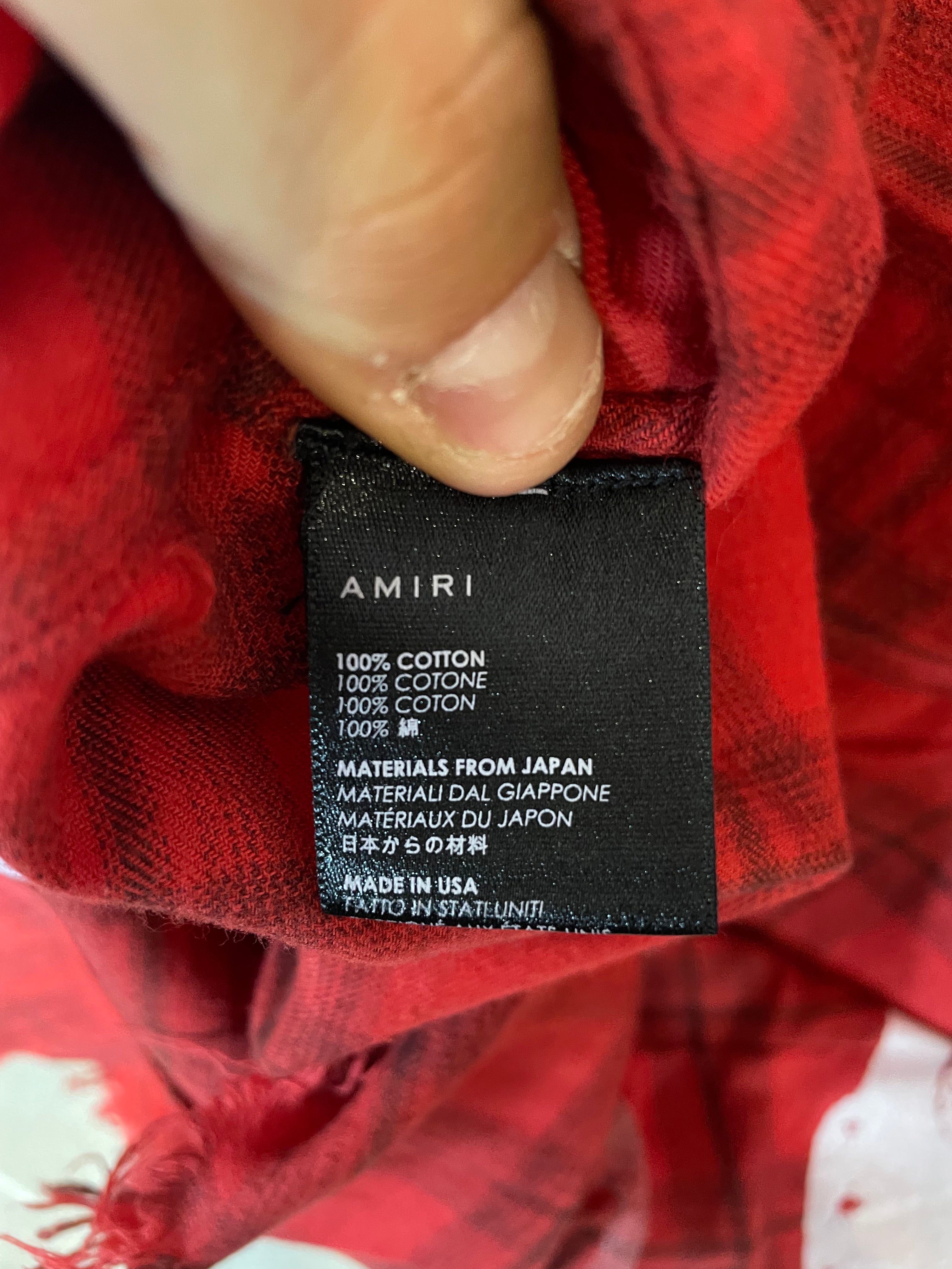 Amiri Flannel Red Shark XL Used