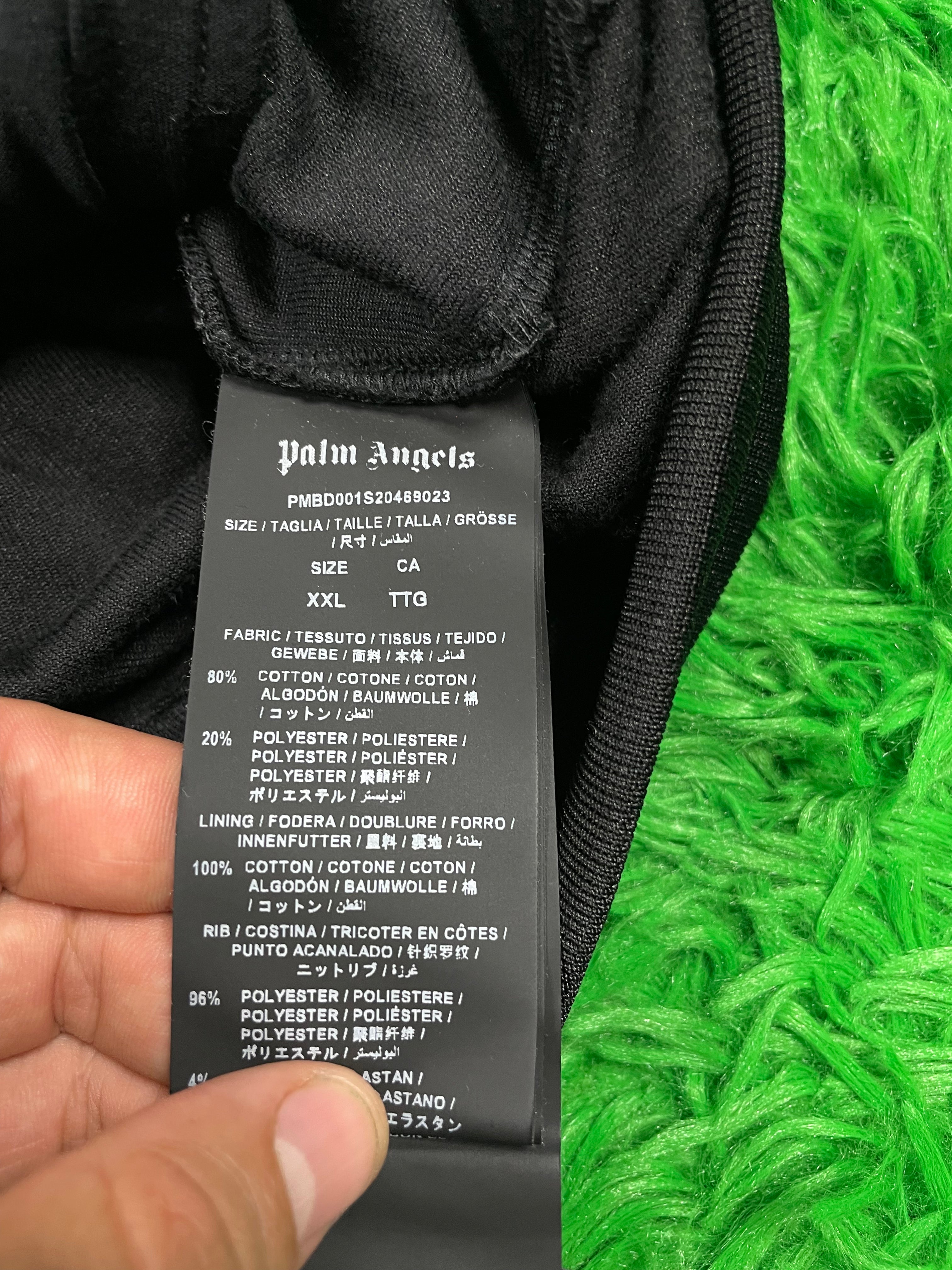 Palm Angels Velour Black, Orange & Pink Track Jacket