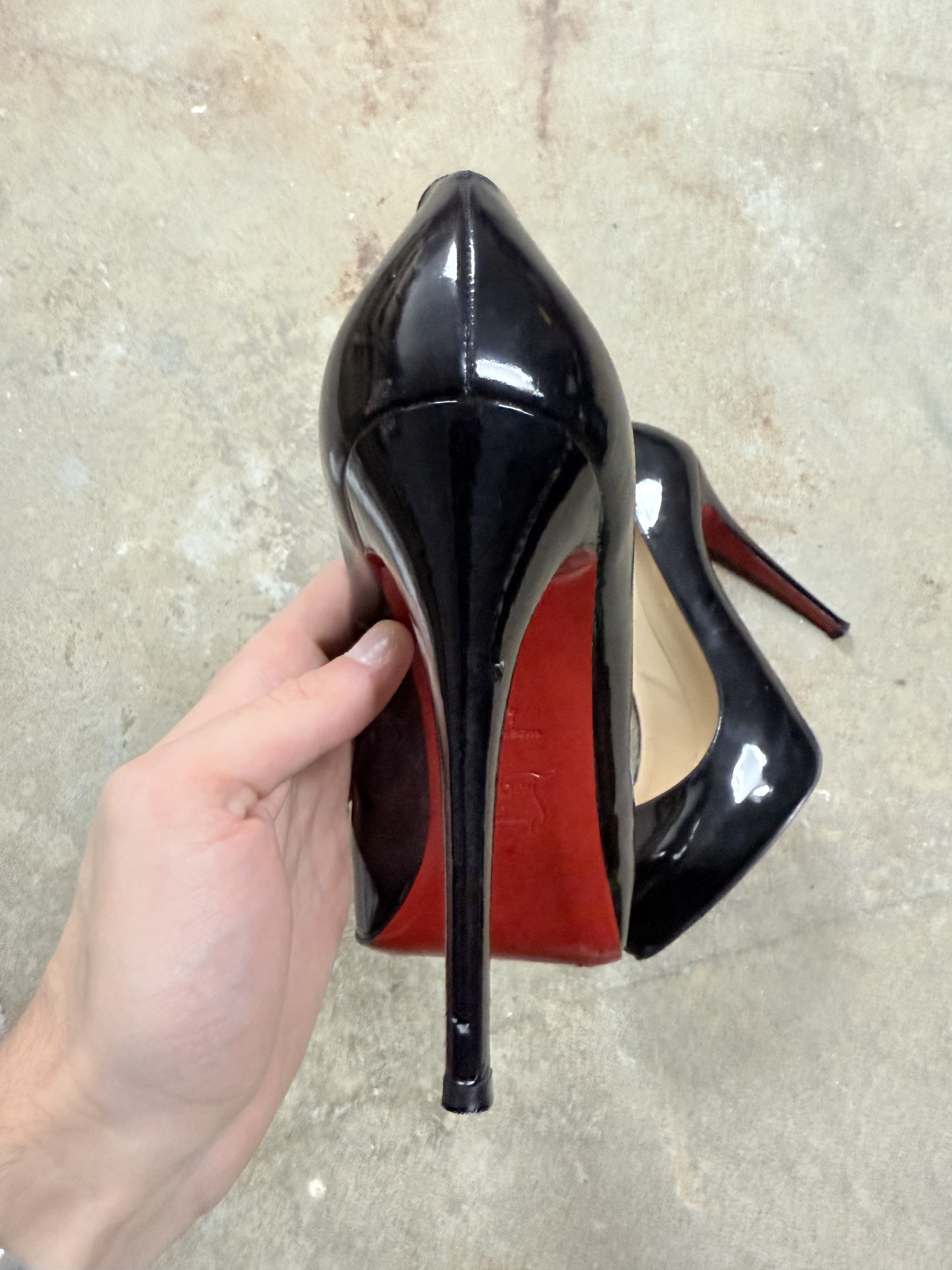 Louboutin Red Bottom Heels Black Patent