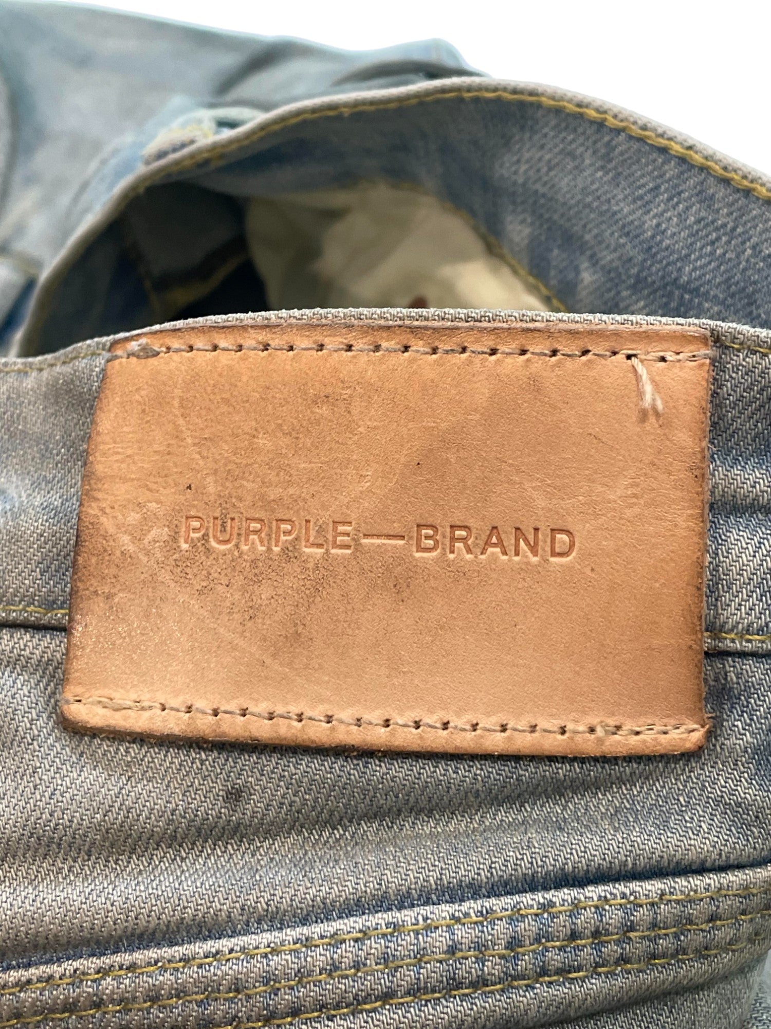 Purple Brand Light Wash Wax Jeans