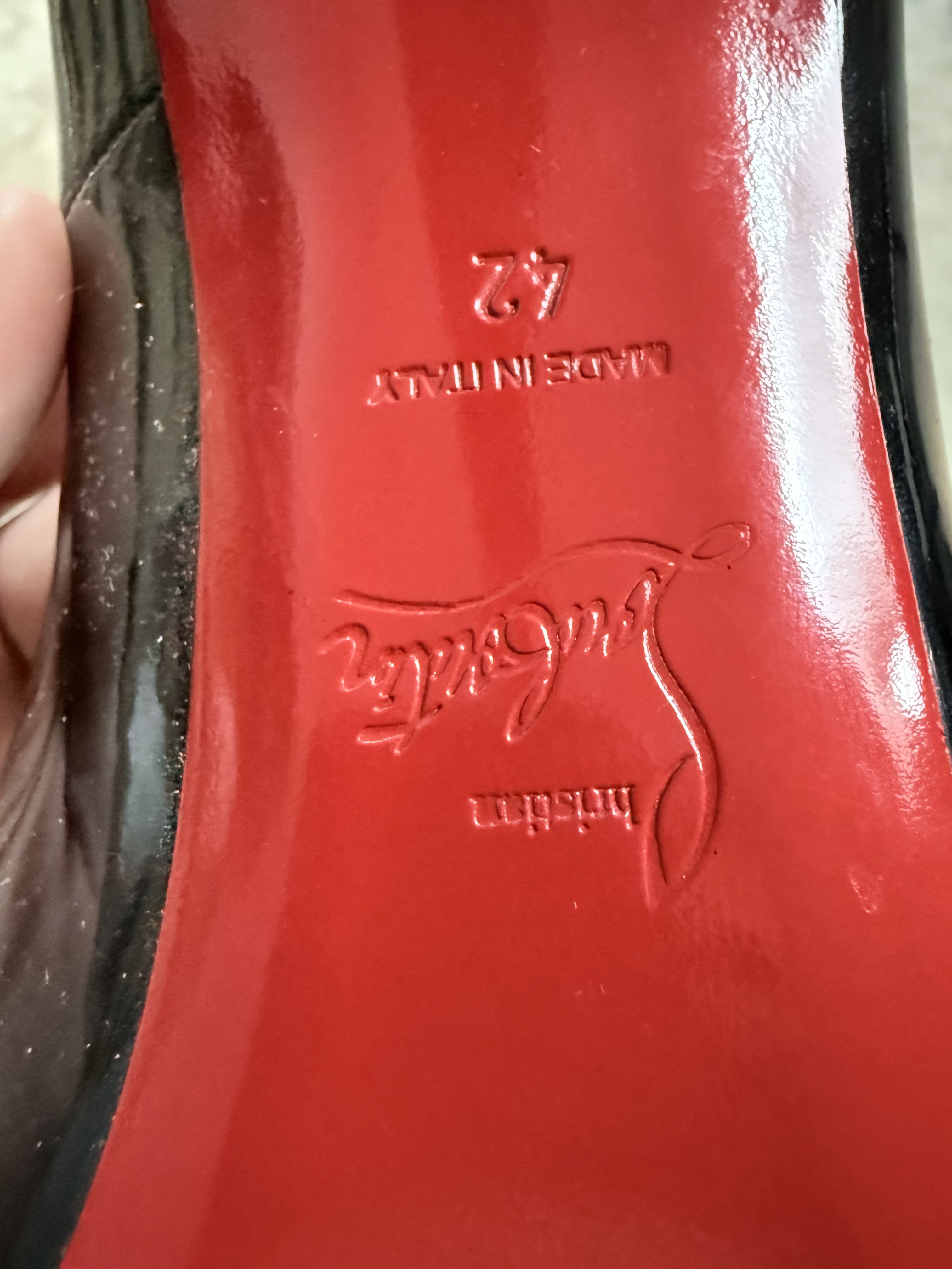 Louboutin Red Bottom Heels Black Patent