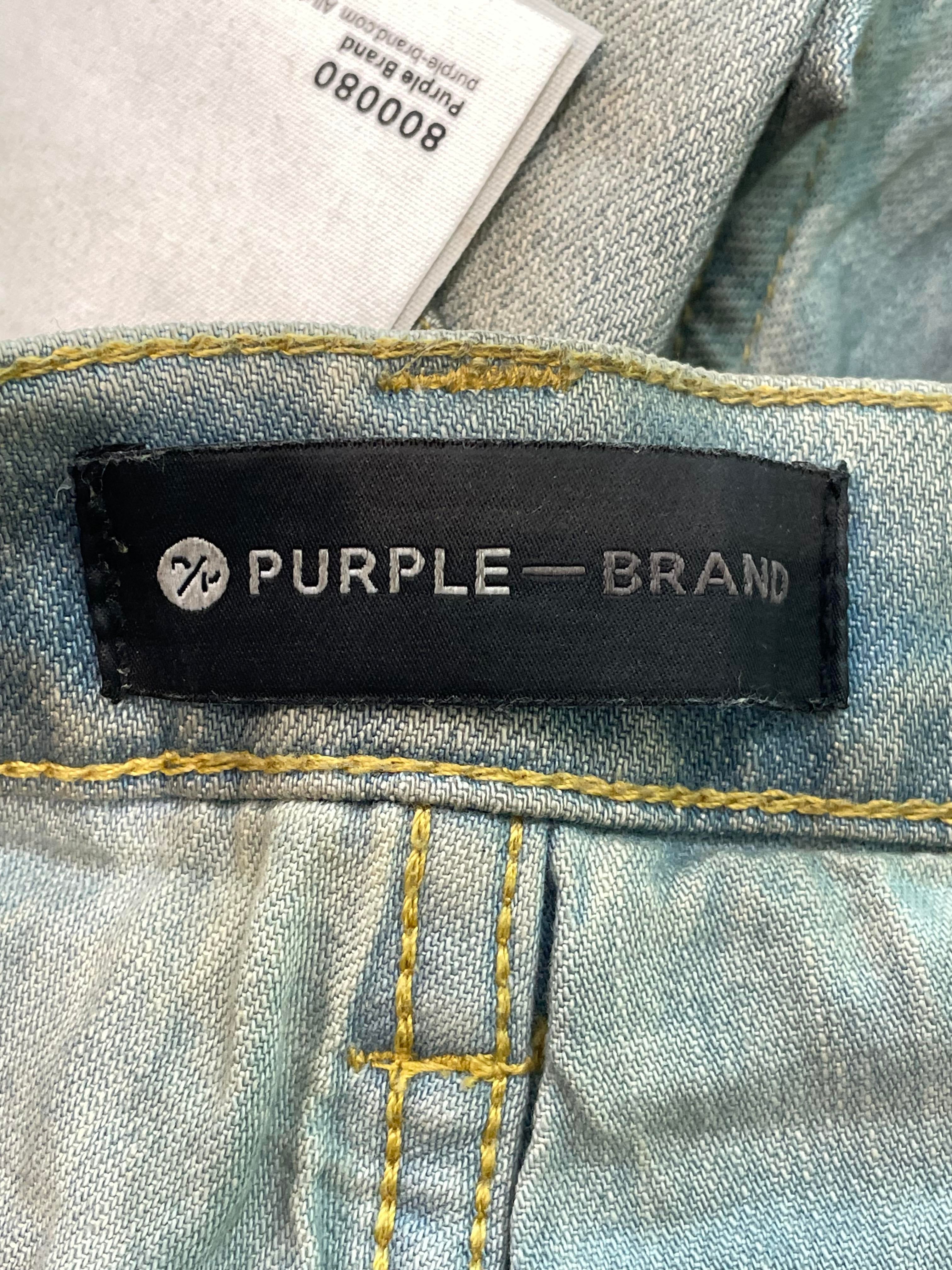 Purple Brand Light Wash Wax Jeans