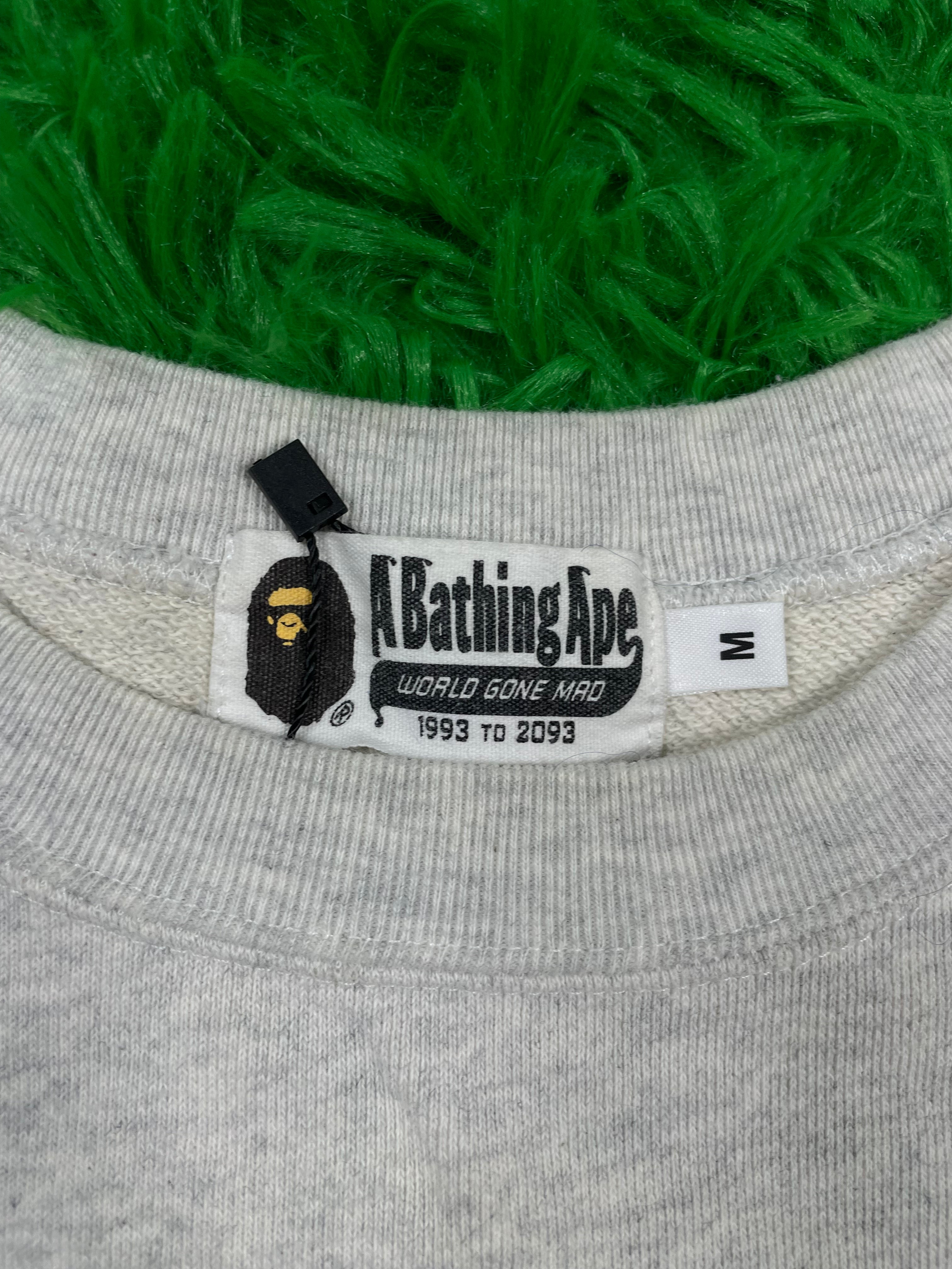 BAPE Crewneck Grey Multi Medium Used